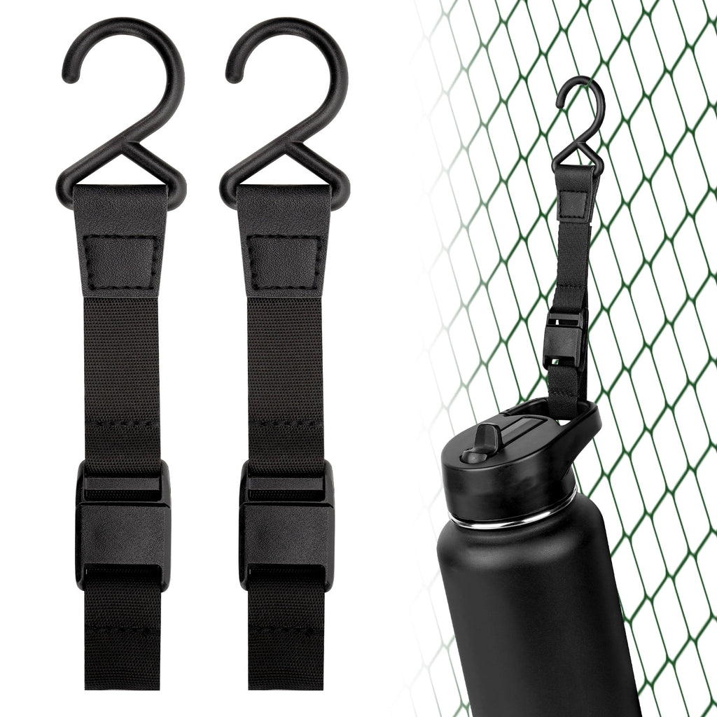 Linkidea 2 Pack Fence Hooks for Waterbottle, Compatible with Stanley, Nalgene, IRON FLASK with Handle Bottle &amp; Tumbler, S Shaped Hook Hanger Magnetic Buckle for Outdoor Sports Camping XY2R
