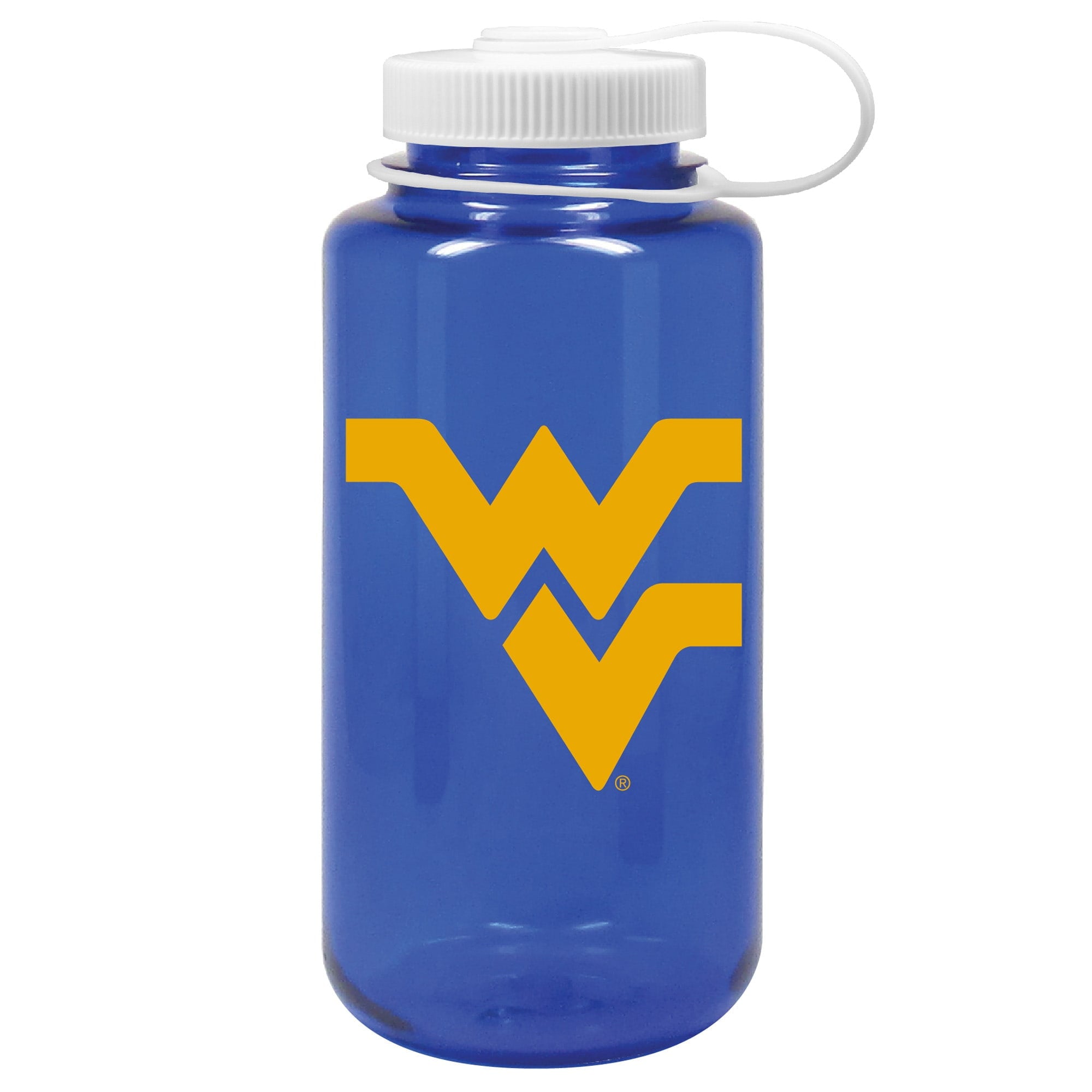 Navy West Virginia Mountaineers 32oz. Nalgene Sustainable Wide Mouth Water Bottle N1F2