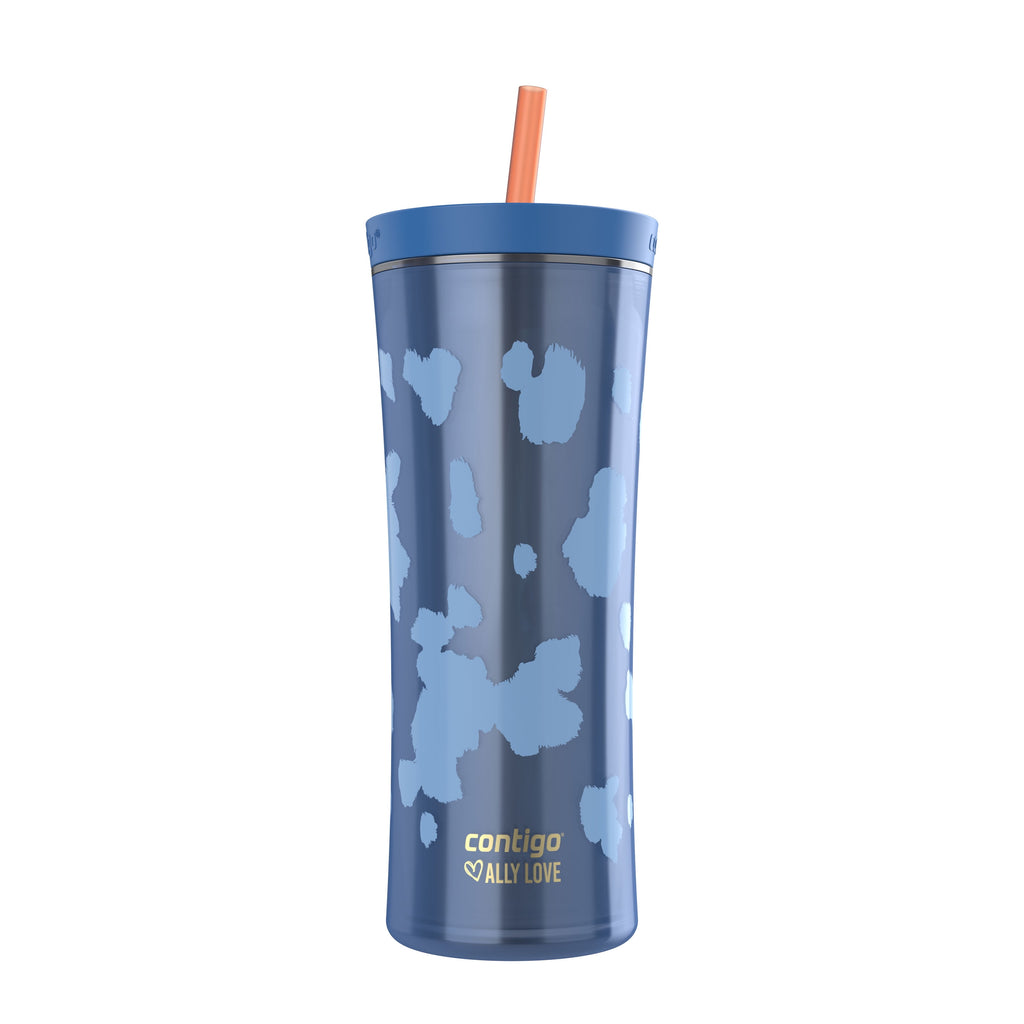 Contigo 20oz Shake &amp; Go Tumbler, Plastic with Straw, Stellar Jay Cowhide Couture X4D7