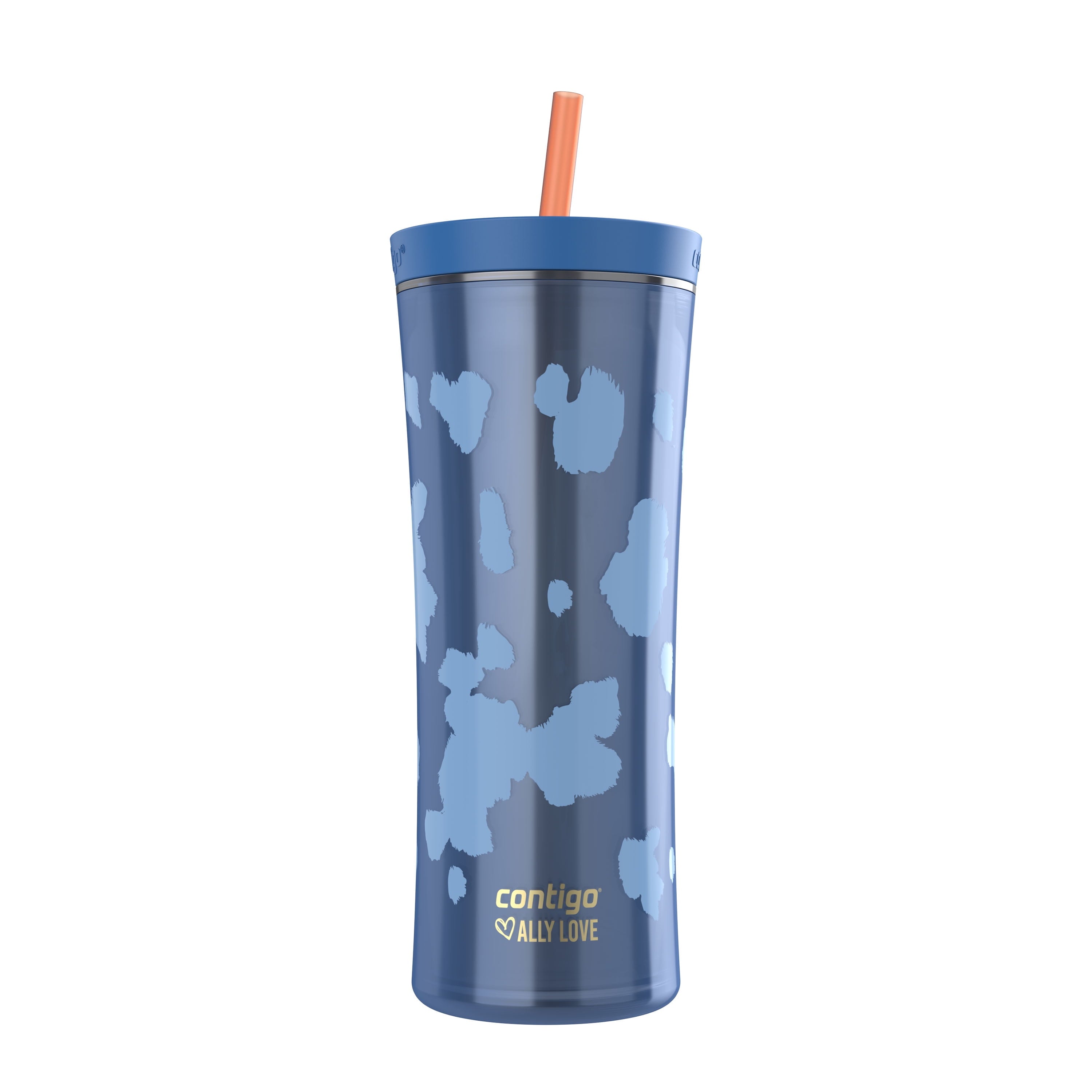 Contigo 20oz Shake &amp; Go Tumbler, Plastic with Straw, Stellar Jay Cowhide Couture X4D7