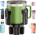 Cup Holder Expander: One-Button Open, Universal, Adjustable Holder(Diameter 2.6"- 4.8"), Cup Holder Expander for , , Nalgene, Takeya, Camelbak, Ramblers, , Tumblers, Mugs QFJ8
