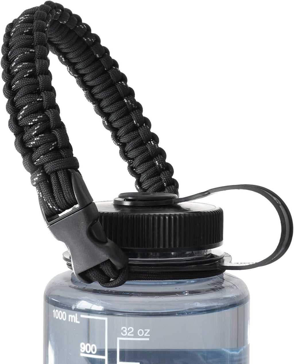 Hydrocord Handle for Nalgene Water Bottles, Fits Wide Mouth Water Bottles, Durable Carrier, Secure Accessories, Compatible with 32oz, 36oz, 48oz Water Bottle (Black) HSOF