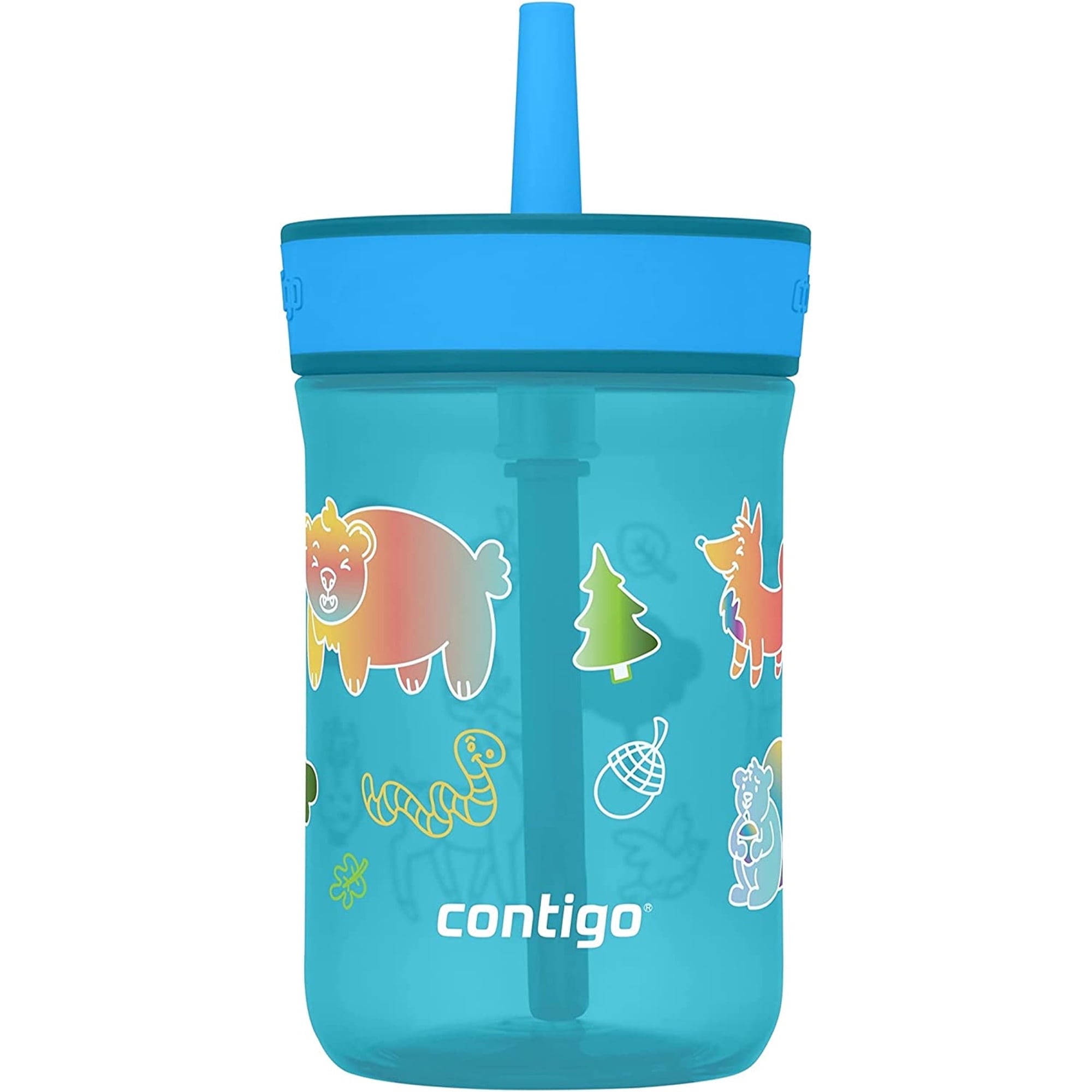 Contigo Kid's 14 oz. Leighton Tumbler with Straw - Juniper/Blue Forest REQK