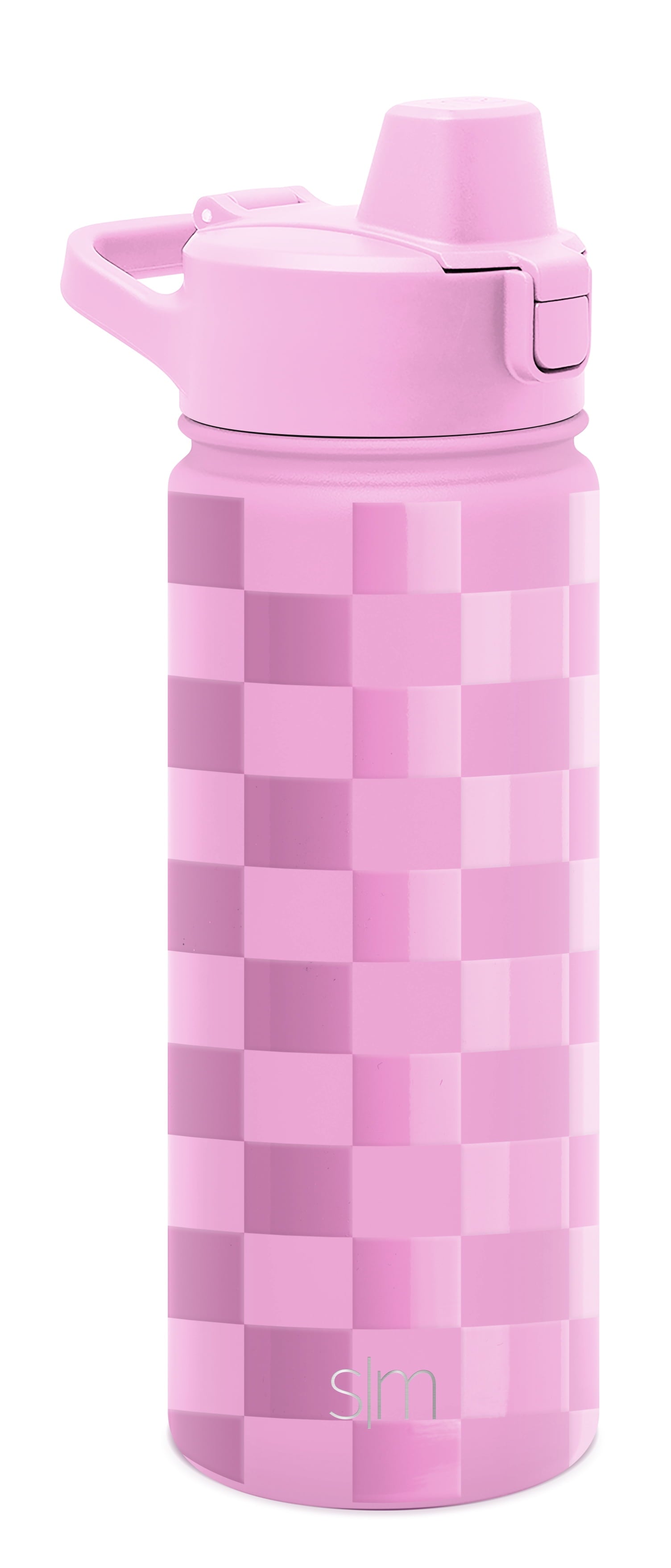 Simple Modern 18 fl oz Insulated Stainless Steel Summit Water Bottle with Covered Silicone Straw Lid | Sweet Taffy 90Q5