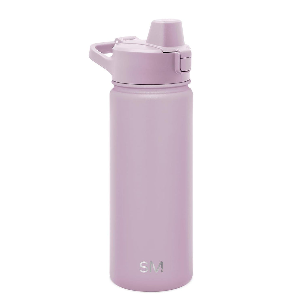 Simple Modern 18 fl oz Insulated Stainless Steel Summit Water Bottle with Covered Silicone Straw Lid | Sweet Taffy 90Q5