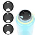 Linkidea 4 Pack Water Bottle Silicone Splashguard Compatible with Nalgene Sustain Wide Mouth 32oz, Anti-Spill Splash Guard for Wide-Necked Bottles with 53mm Opening, Waterbottle Easy Sipper EE2S
