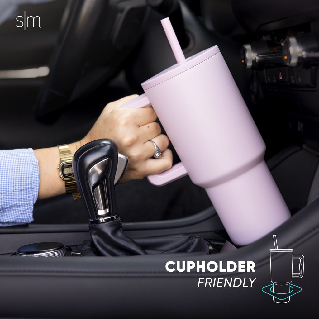 Simple Modern 30 fl oz Insulated Stainless Steel Trek Tumbler with Straw Lid | Seaglass Sage and Cream Checkmate 23VN