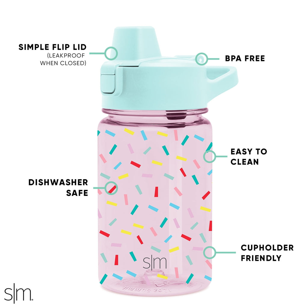 Simple Modern 12 fl oz Reusable Tritan Summit Water Bottle with Silicone Straw Lid | Birthday Cake CKAU