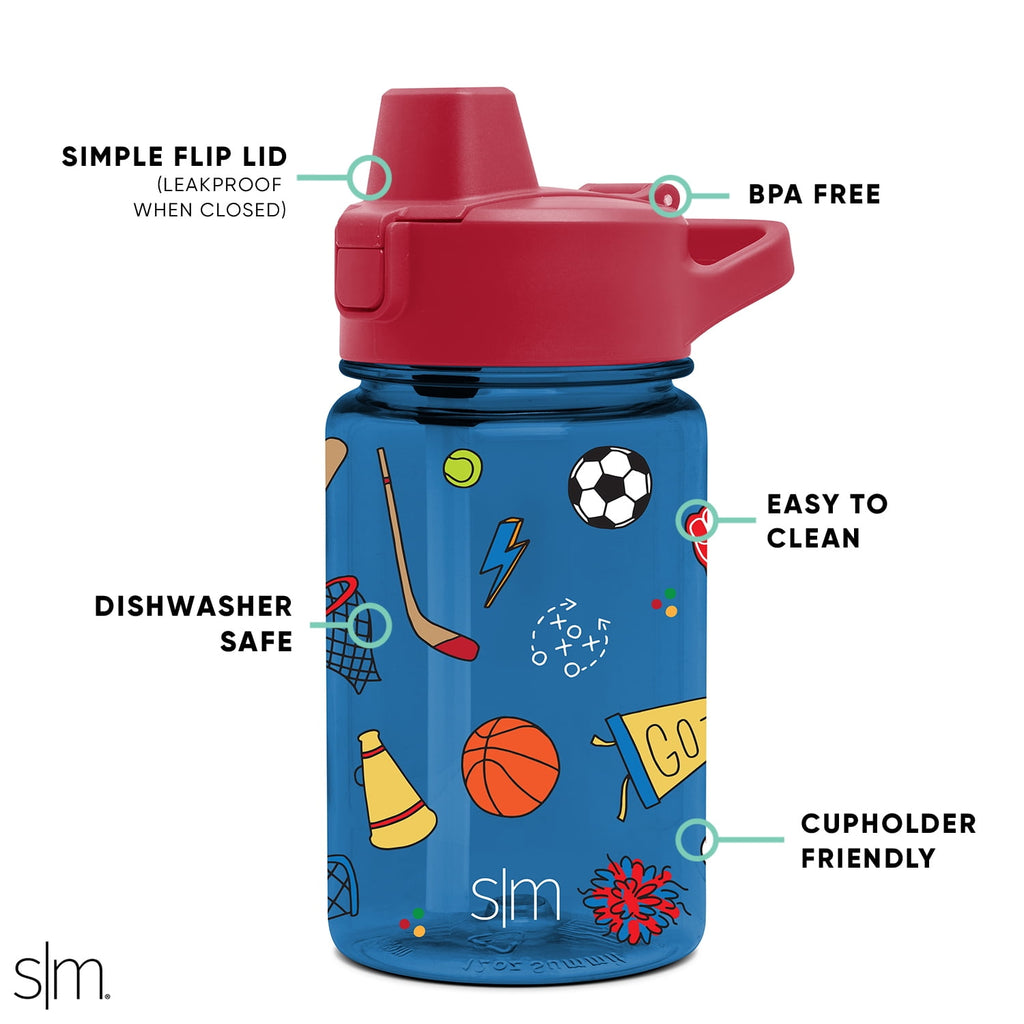 Simple Modern 12 fl oz Reusable Tritan Summit Water Bottle with Silicone Straw Lid | Birthday Cake CKAU