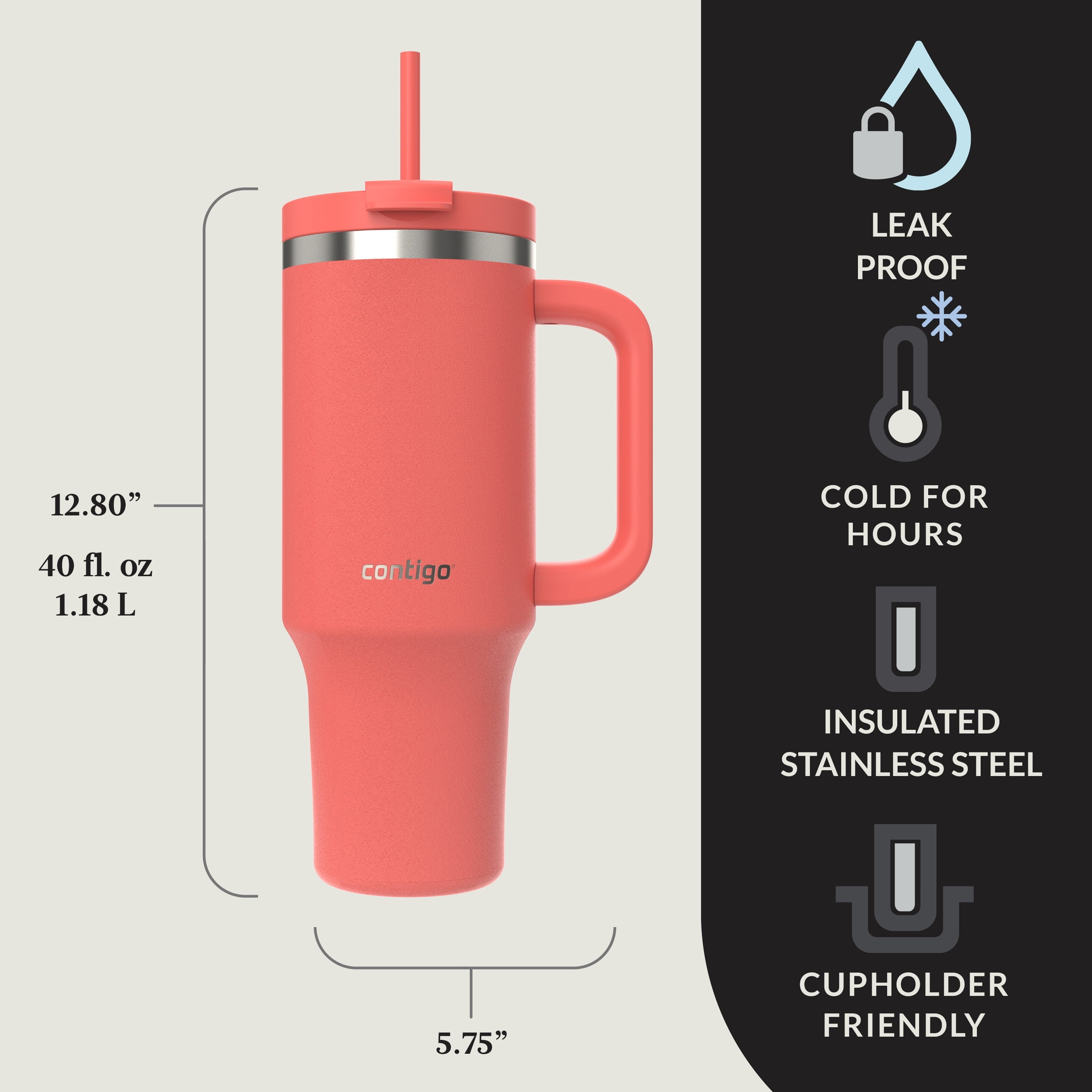 Contigo Streeterville Tumbler 40oz Inky Cap 3LSQ