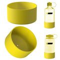 Linkidea 2 Pack Water Bottle Boot Compatible with Nalgene Sustain Wide Mouth 32oz/48oz, Narrow Mouth 32oz, Silicone Anti-Slip Bottle Bottom Bumper Protector (Yellow) WCMB