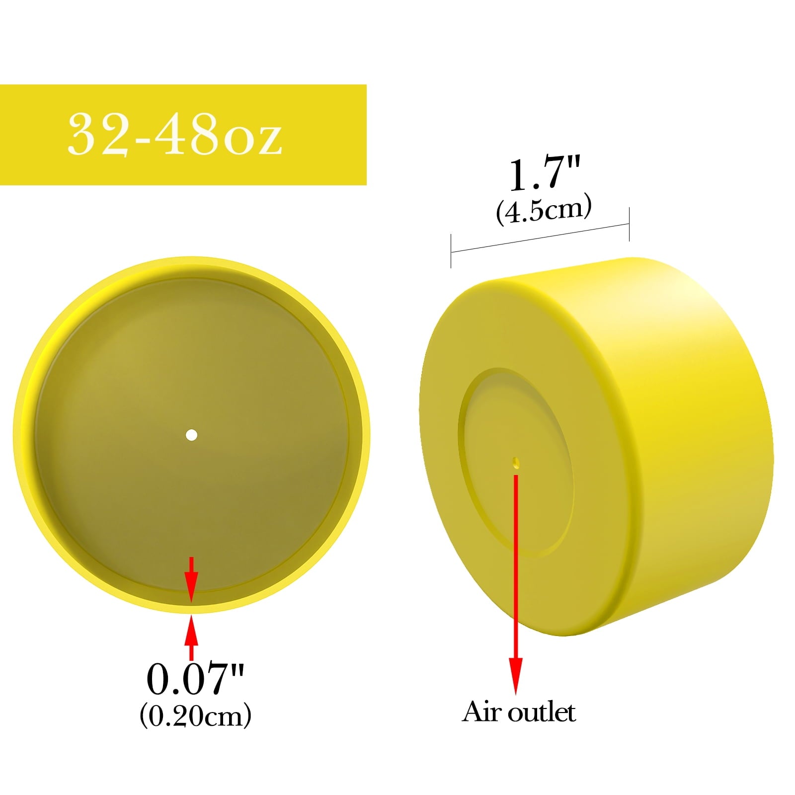 Linkidea 2 Pack Water Bottle Boot Compatible with Nalgene Sustain Wide Mouth 32oz/48oz, Narrow Mouth 32oz, Silicone Anti-Slip Bottle Bottom Bumper Protector (Yellow) WCMB