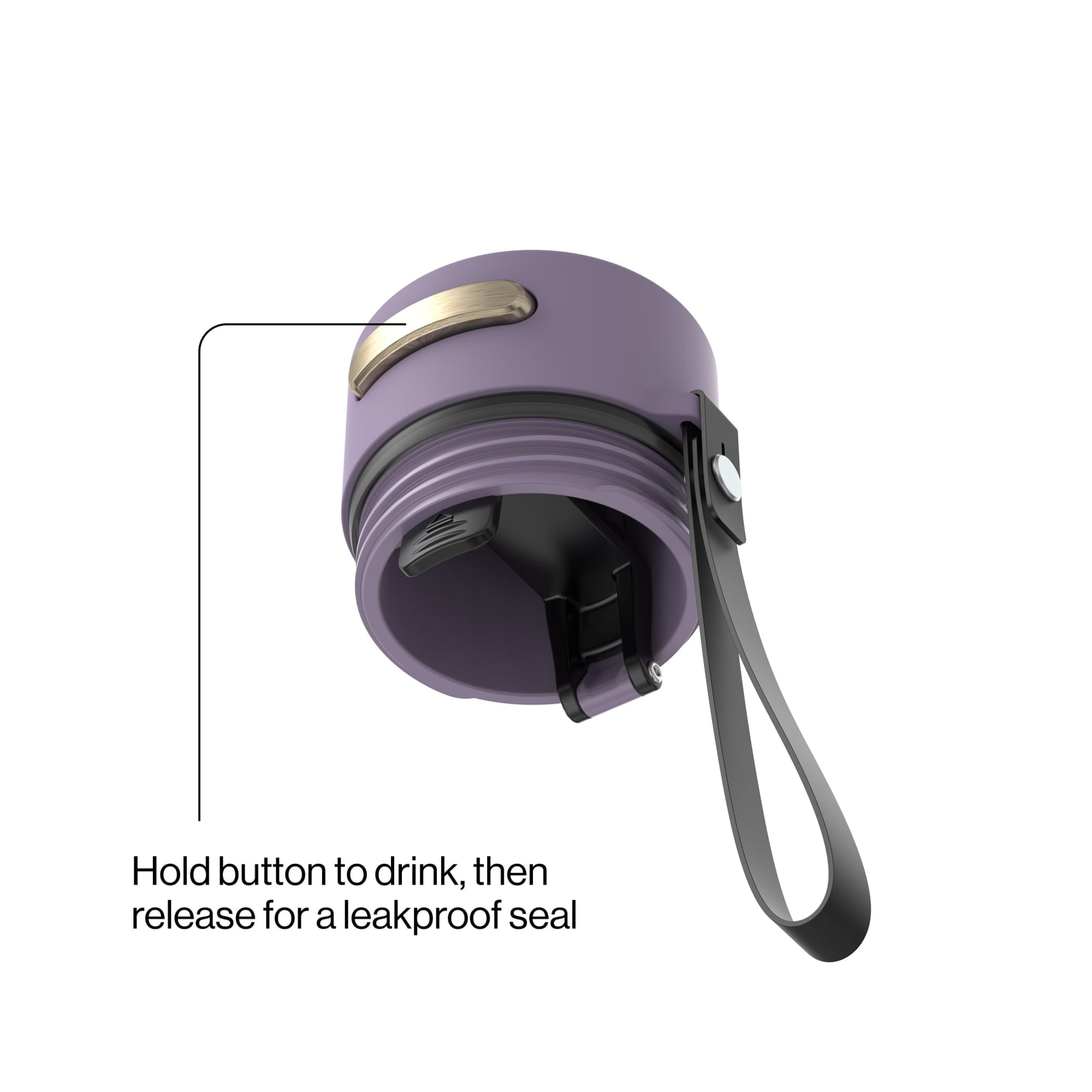 Contigo AutoSeal 16 oz Leakproof Water Bottle with Carrying Strap DHJ0