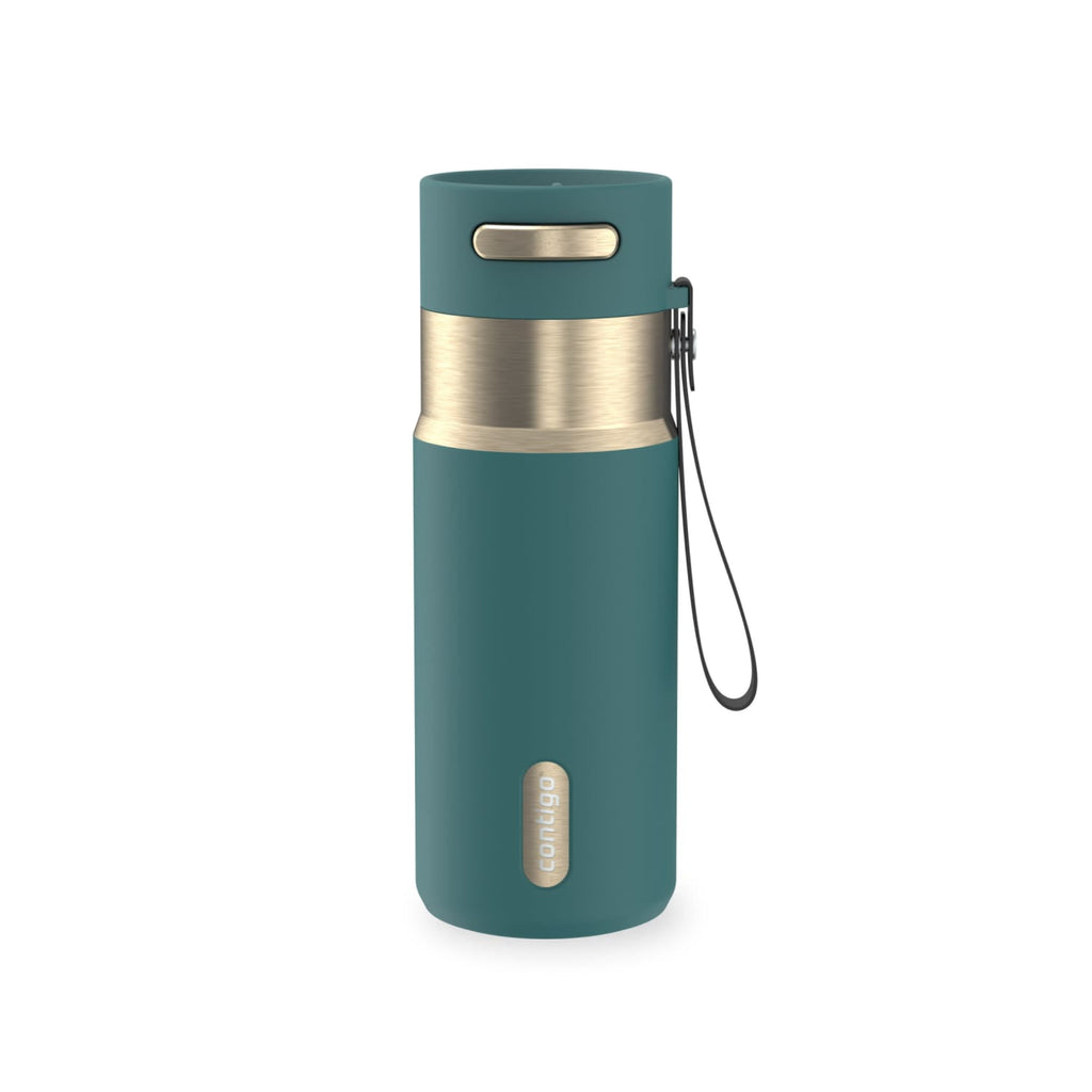 Contigo AutoSeal 16 oz Leakproof Water Bottle with Carrying Strap DHJ0