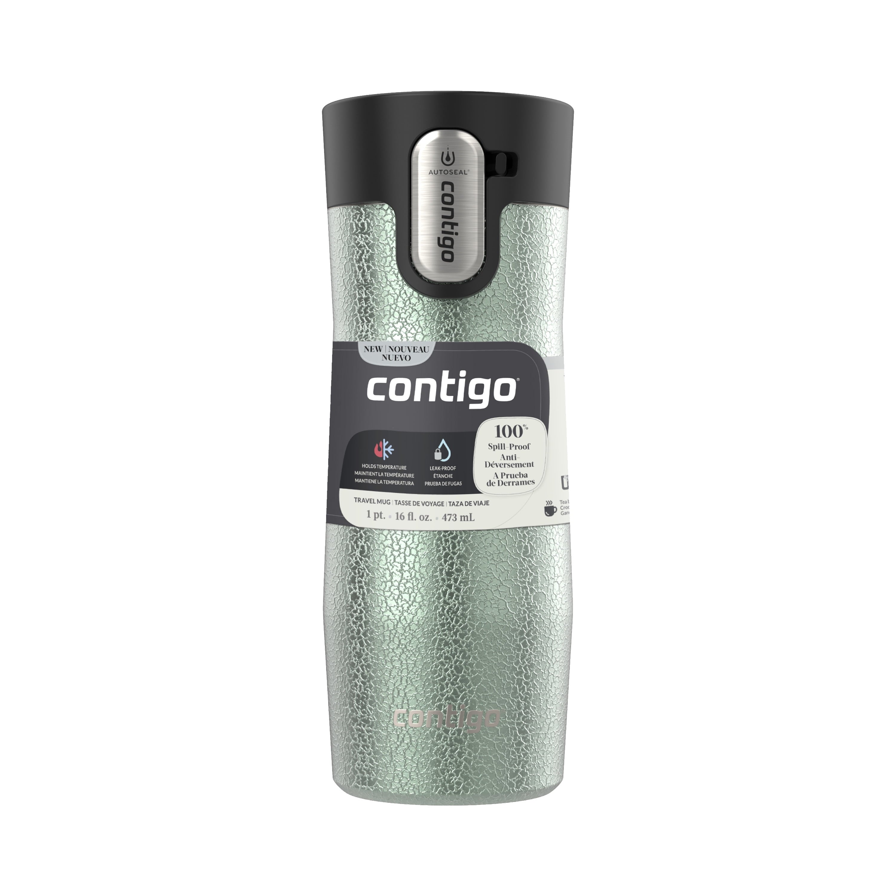 Contigo AUTOSEAL West Loop Vacuum-Insulated Stainless Steel Travel Mug with Easy-Clean Lid, 16 oz N9Y4