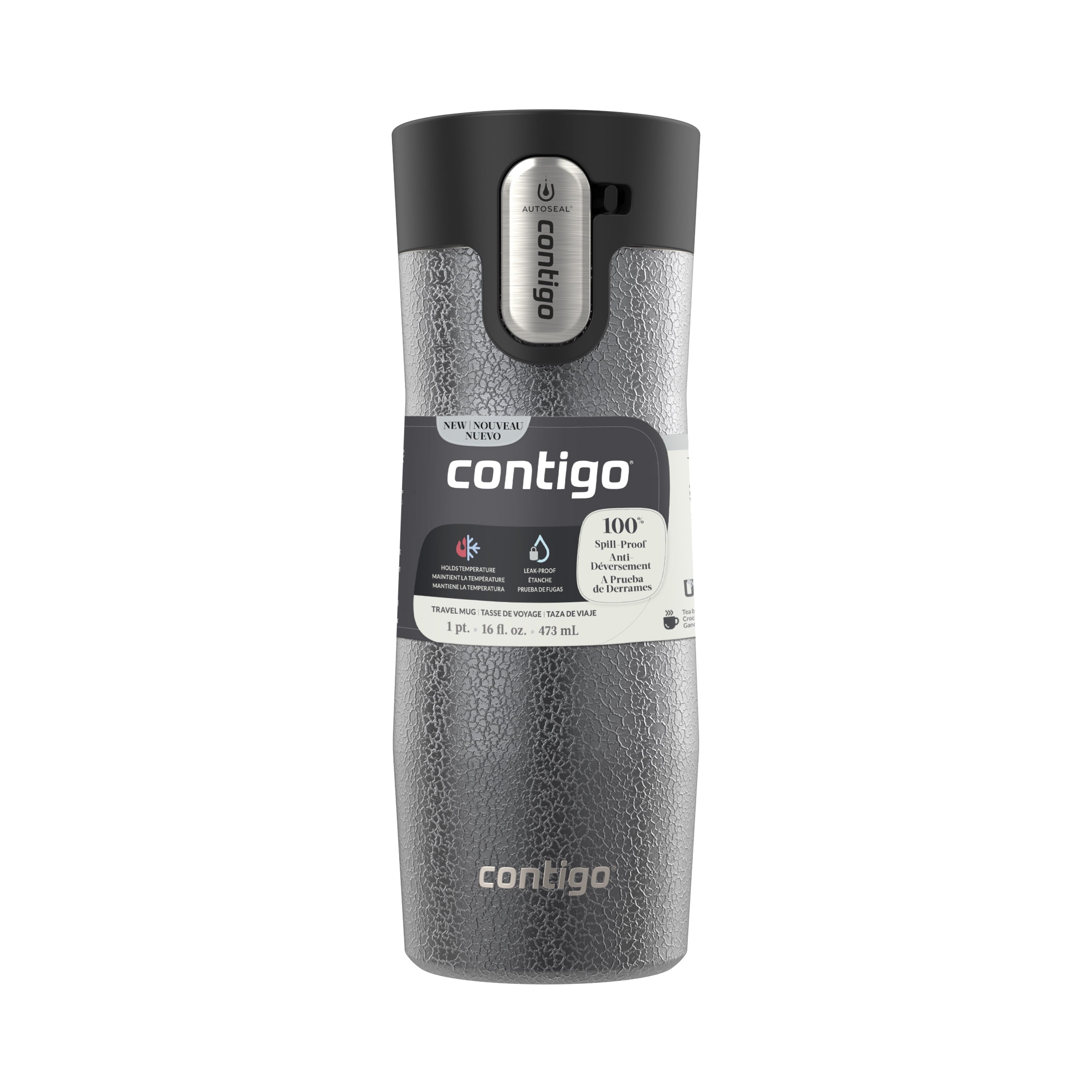 Contigo AUTOSEAL West Loop Vacuum-Insulated Stainless Steel Travel Mug with Easy-Clean Lid, 16 oz N9Y4