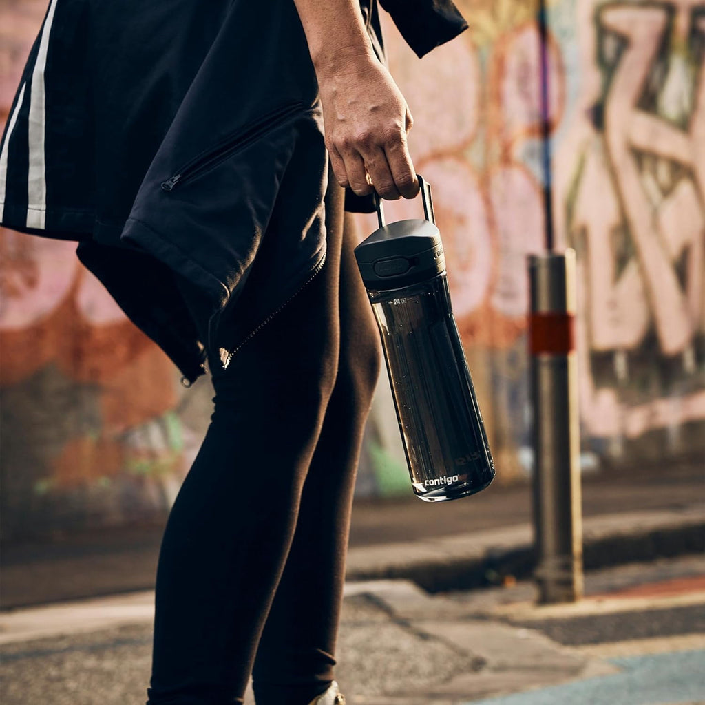 Contigo - Water Bottle with Leak-Proof and Locking Lid, BPA Free, 709ml Capacity, Black 1Q2T