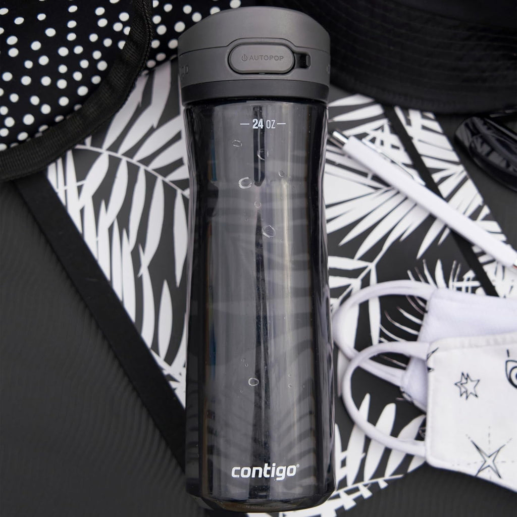 Contigo - Water Bottle with Leak-Proof and Locking Lid, BPA Free, 709ml Capacity, Black 1Q2T