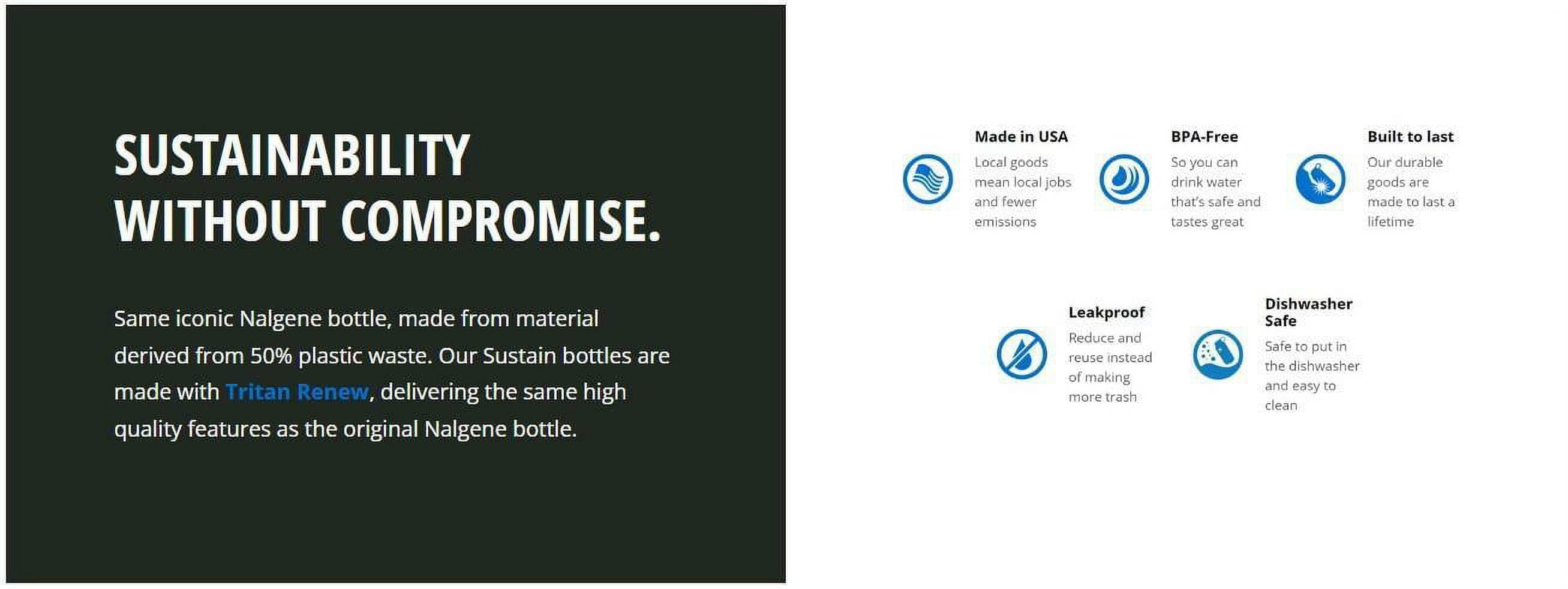 Nalgene Tritan OTF Water Bottle: 24oz, Glacial Blue D1PE