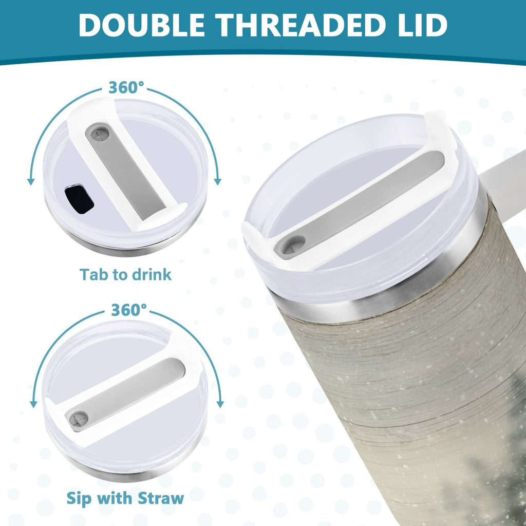 40 oz Insulated Stainless Steel Tumbler Double Wall Stainless Steel Tumbler with 2-Way Drinking Vintage Red Truck 67ID