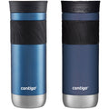 Contigo SNAPSEAL Insulated Stainless Steel Travel Mug with Grip, 20 oz, Blue Corn &amp; Midnight Berry, 2-Pack YR9H