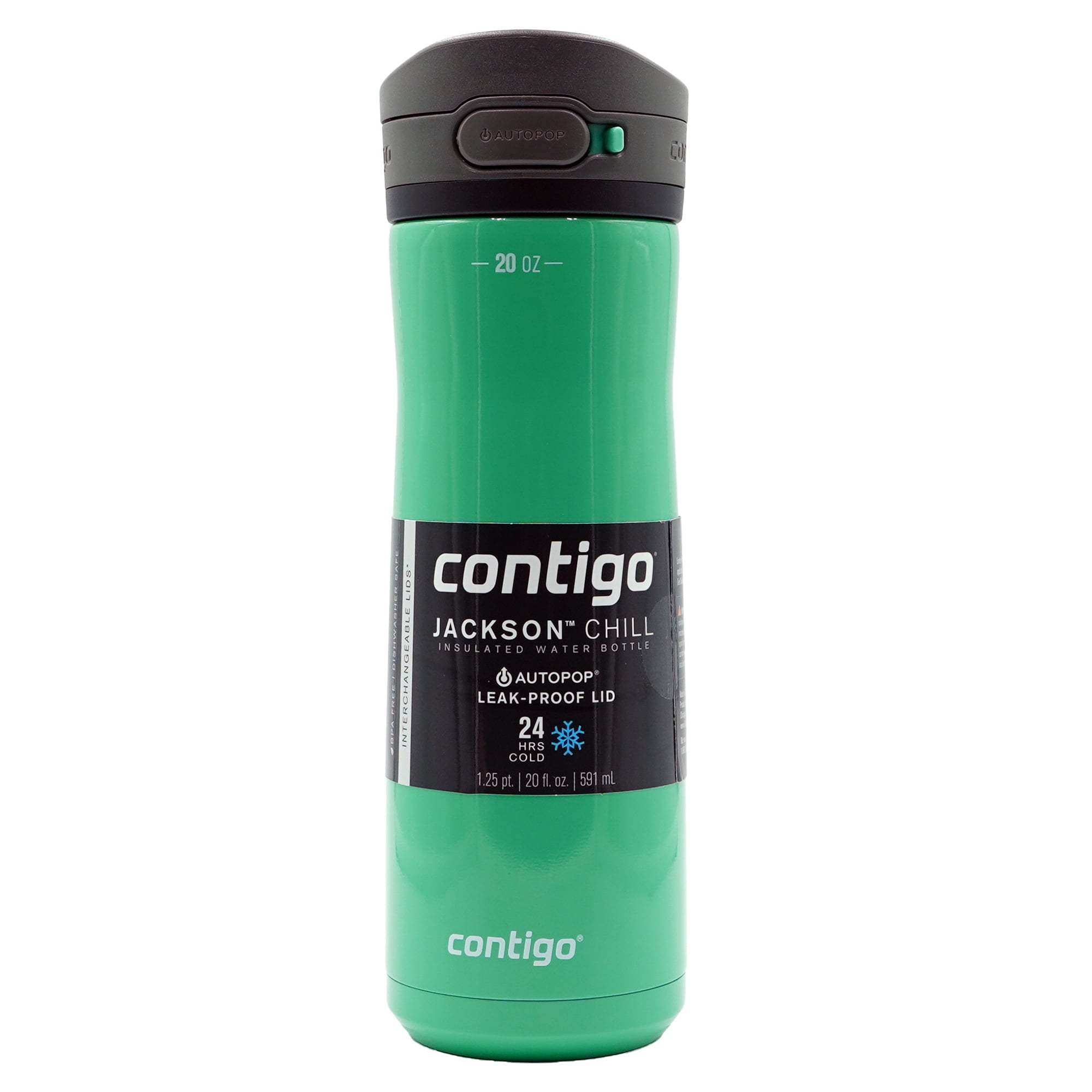 Contigo 20 oz. Jackson Chill 2.0 Water Bottle - Stainless Steel w/Licorice 5LJX