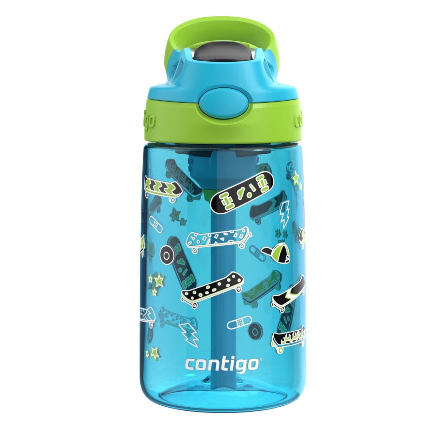 Contigo Aubrey Leak-Proof Spill-Proof Water Bottle, Blue, 14 oz. T2J1