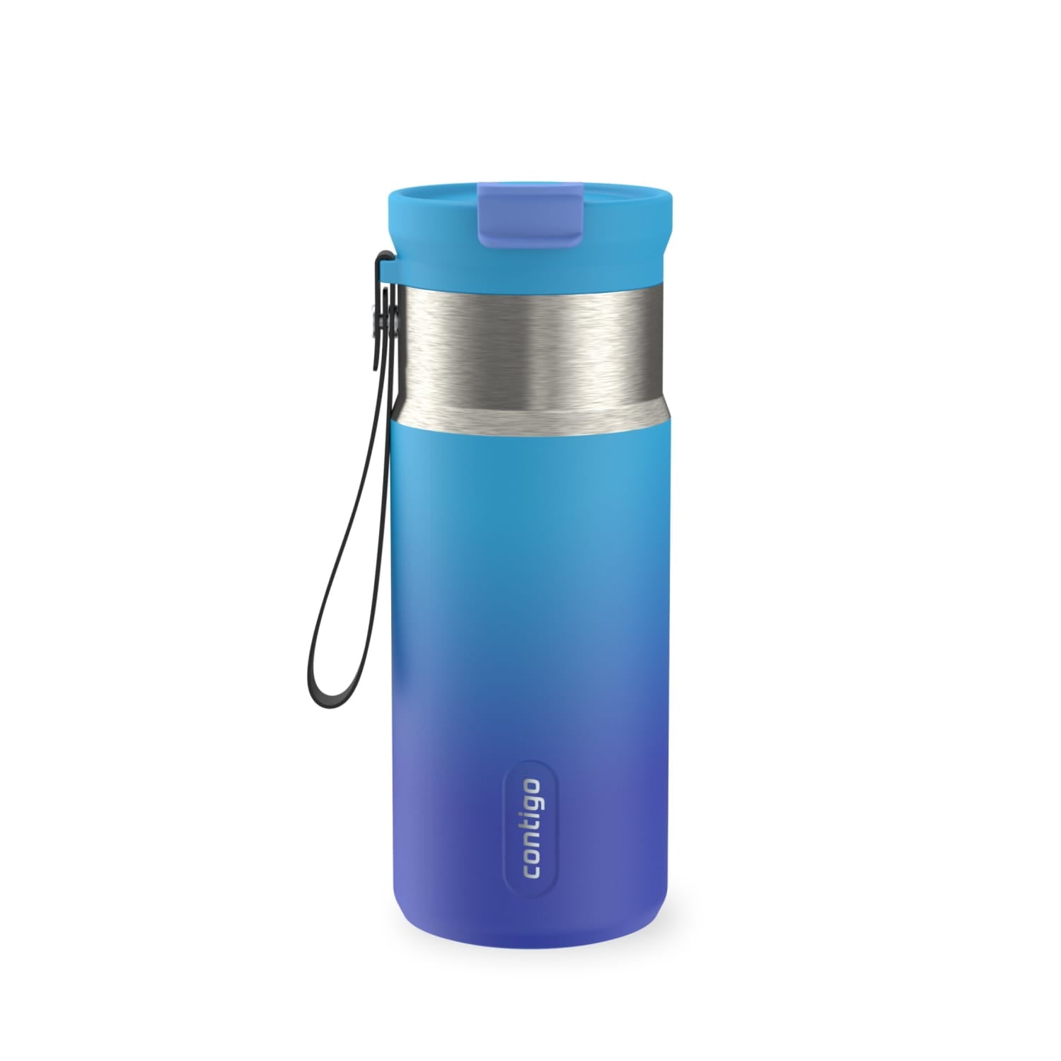 Contigo DualSip 16 oz Compact Leakproof Insulated Water Bottle with 2-Way Lid 3W53