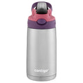 Contigo Kids Stainless Steel Water Bottle with Redesigned AUTOSPOUT Straw Lid Eggplant and Punch, 13 fl oz. IYXQ