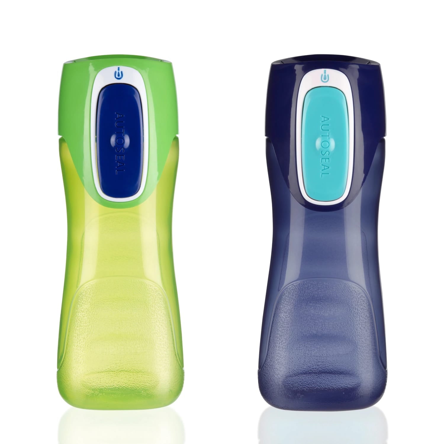 Contigo Kids Trekker Water Bottle with AUTOSEAL Lid Navy Blue and Granny Smith Green, 14 fl oz., 2-pack KBW8