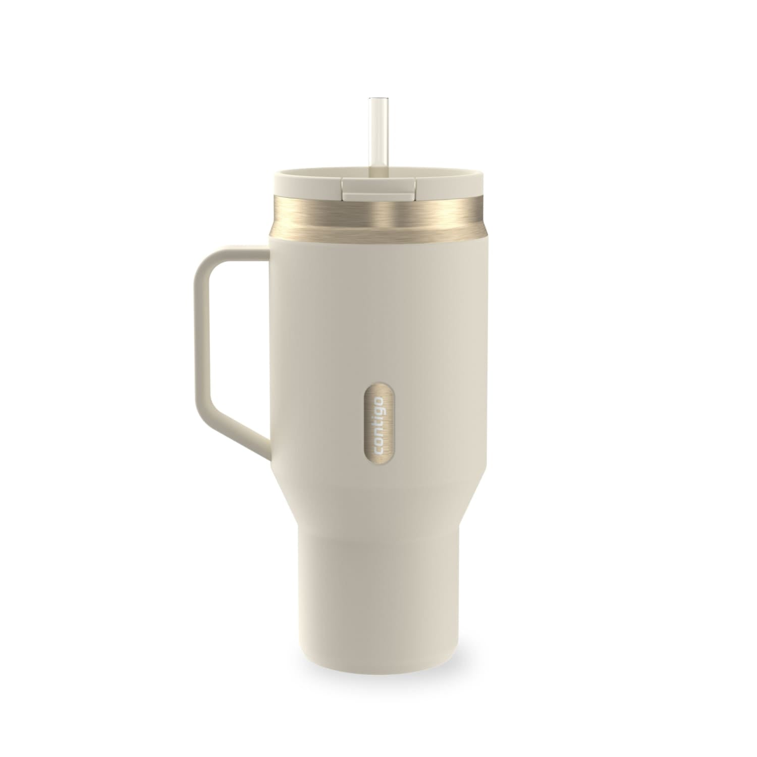 Contigo SnapSeal Leakproof Stainless Steel Reusable Water Bottle Tumbler with Side Handle, Black/Bronze, 30 oz HUIJ