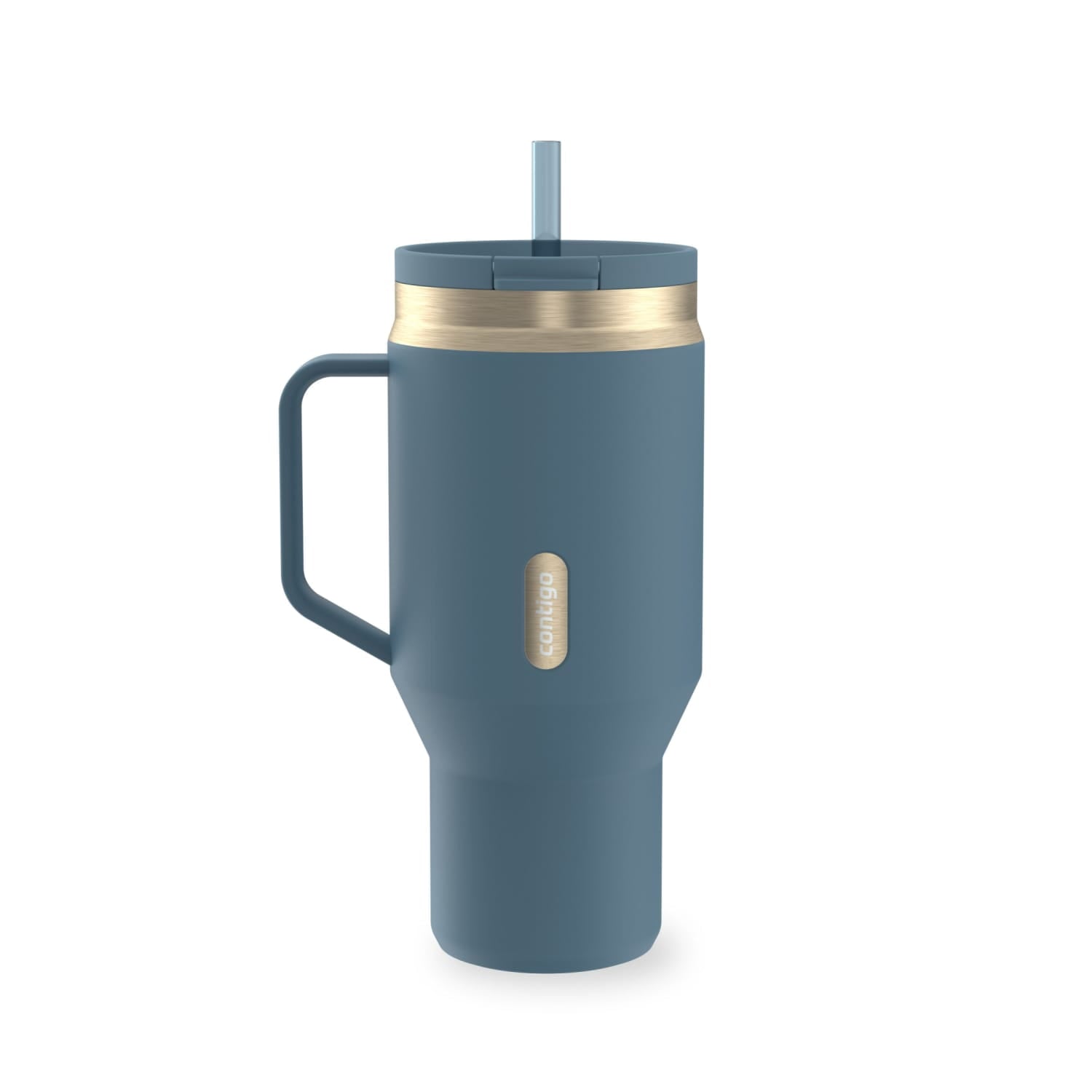 Contigo SnapSeal Leakproof Stainless Steel Reusable Water Bottle Tumbler with Side Handle, Black/Bronze, 30 oz HUIJ