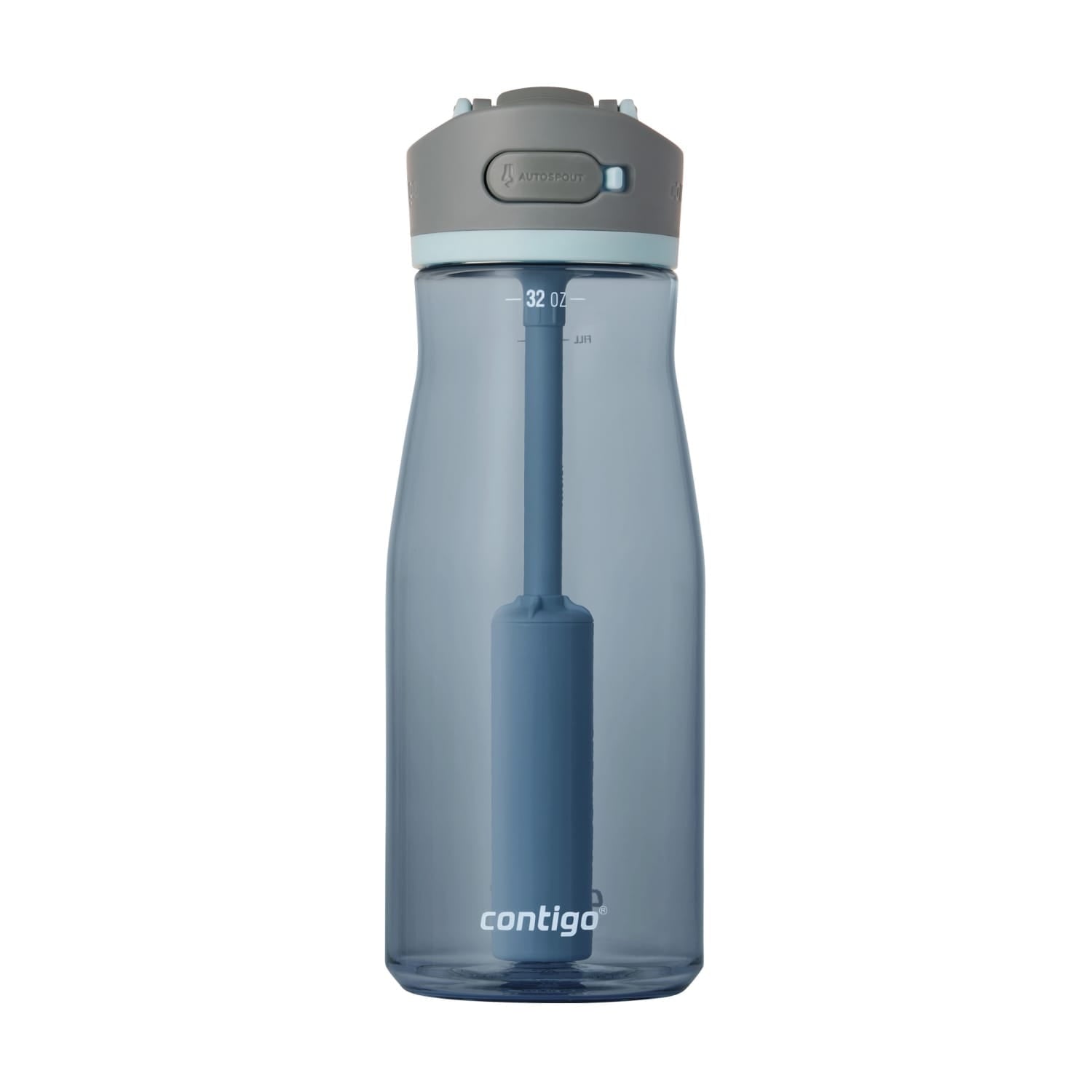 Contigo Wells Plastic Filter Water Bottle with AUTOSPOUT Straw Lid, 32 oz., Dark Ice DQPL