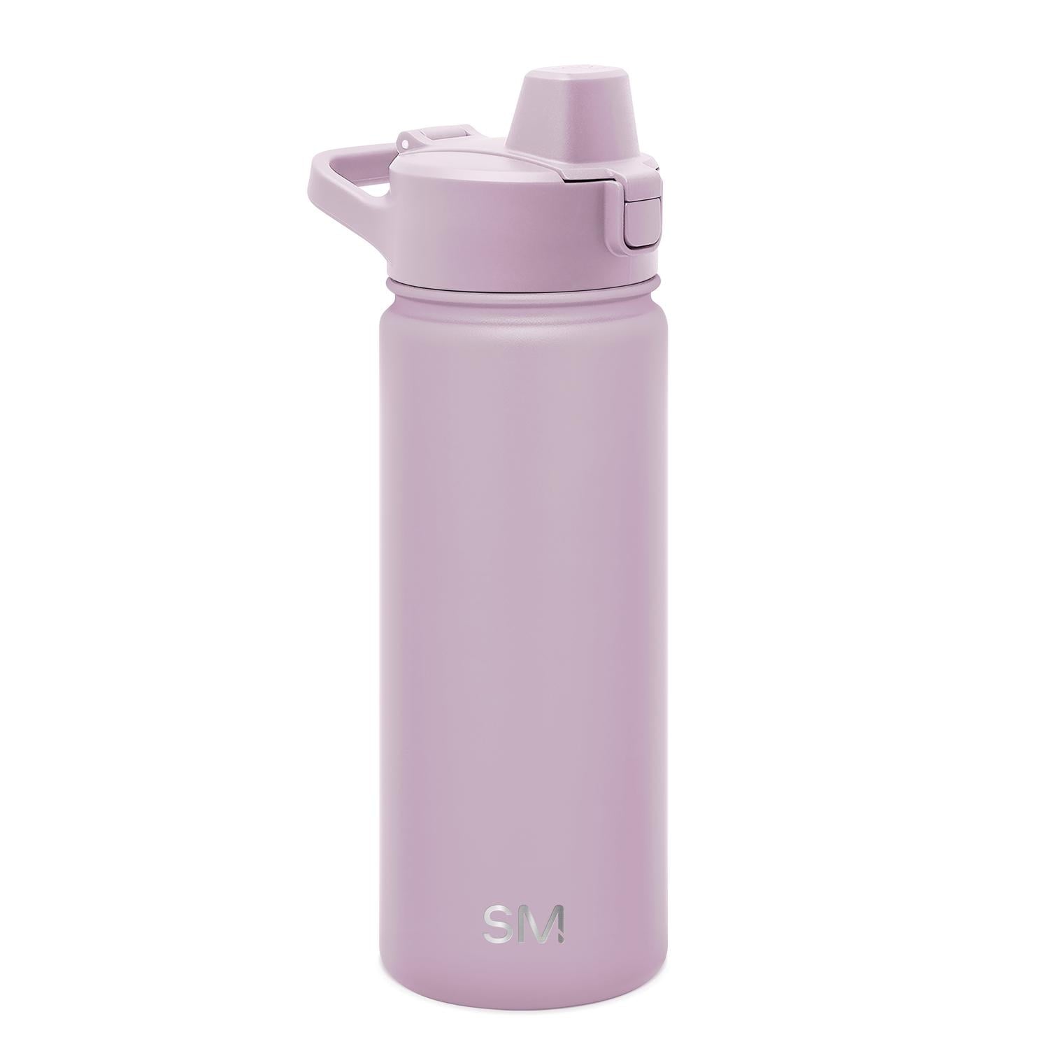 Simple Modern 18 fl oz Insulated Stainless Steel Summit Water Bottle with Covered Silicone Straw Lid | Sweet Taffy 90Q5