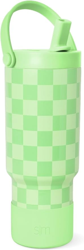Simple Modern 24 fl oz Insulated Stainless Steel Trek Pivot Tumbler with Straw Lid and Top Handle|Seaside Blue RXQR