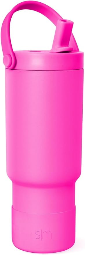 Simple Modern 24 fl oz Insulated Stainless Steel Trek Pivot Tumbler with Straw Lid and Top Handle|Seaside Blue RXQR