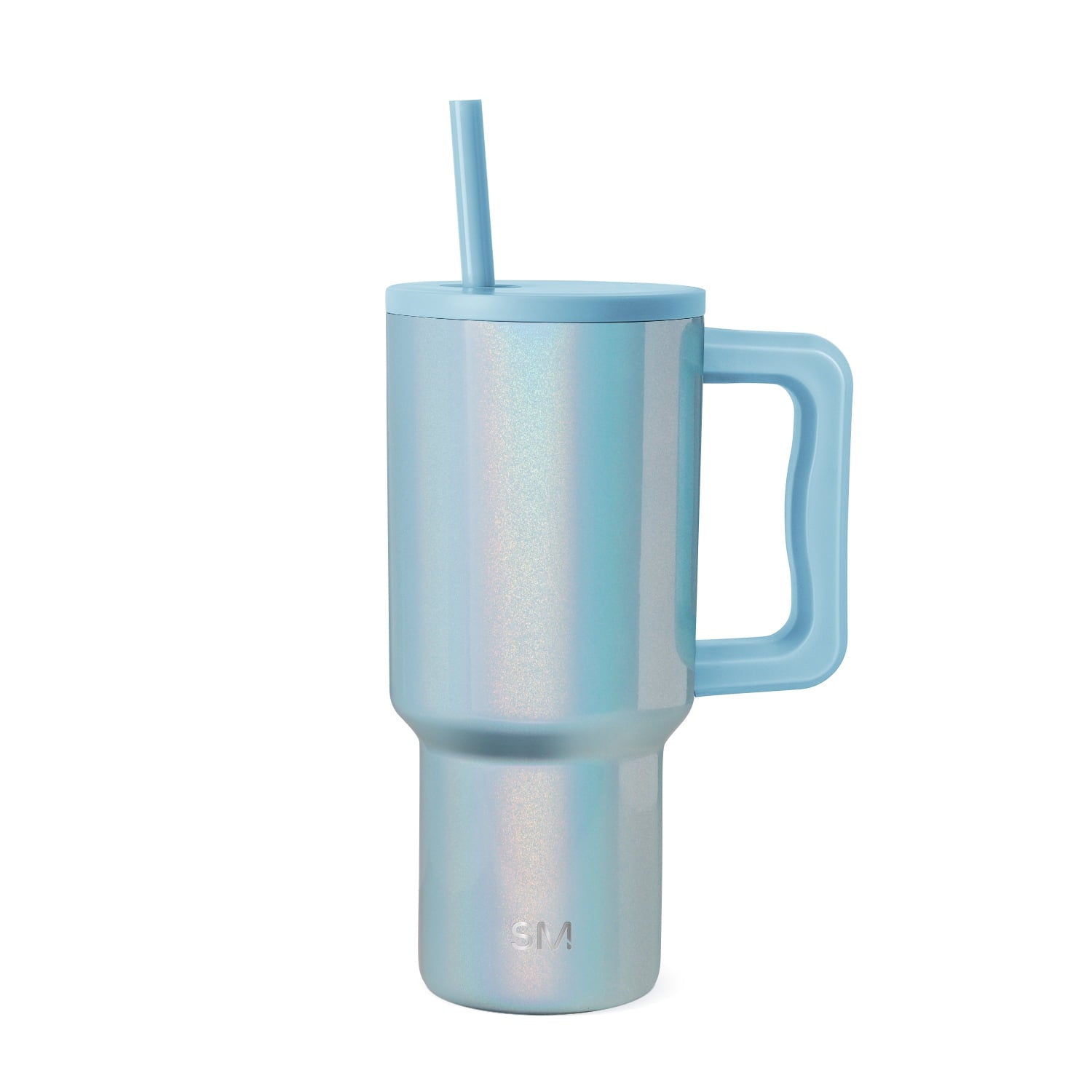 Simple Modern 30 fl oz Insulated Stainless Steel Trek Tumbler with Straw Lid | Seaglass Sage and Cream Checkmate 23VN