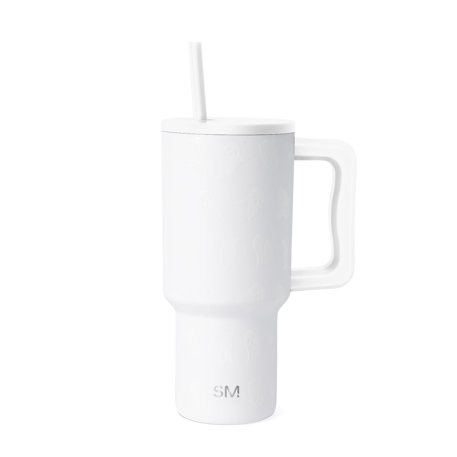 Simple Modern 30 fl oz Insulated Stainless Steel Trek Tumbler with Straw Lid | Seaglass Sage and Cream Checkmate 23VN