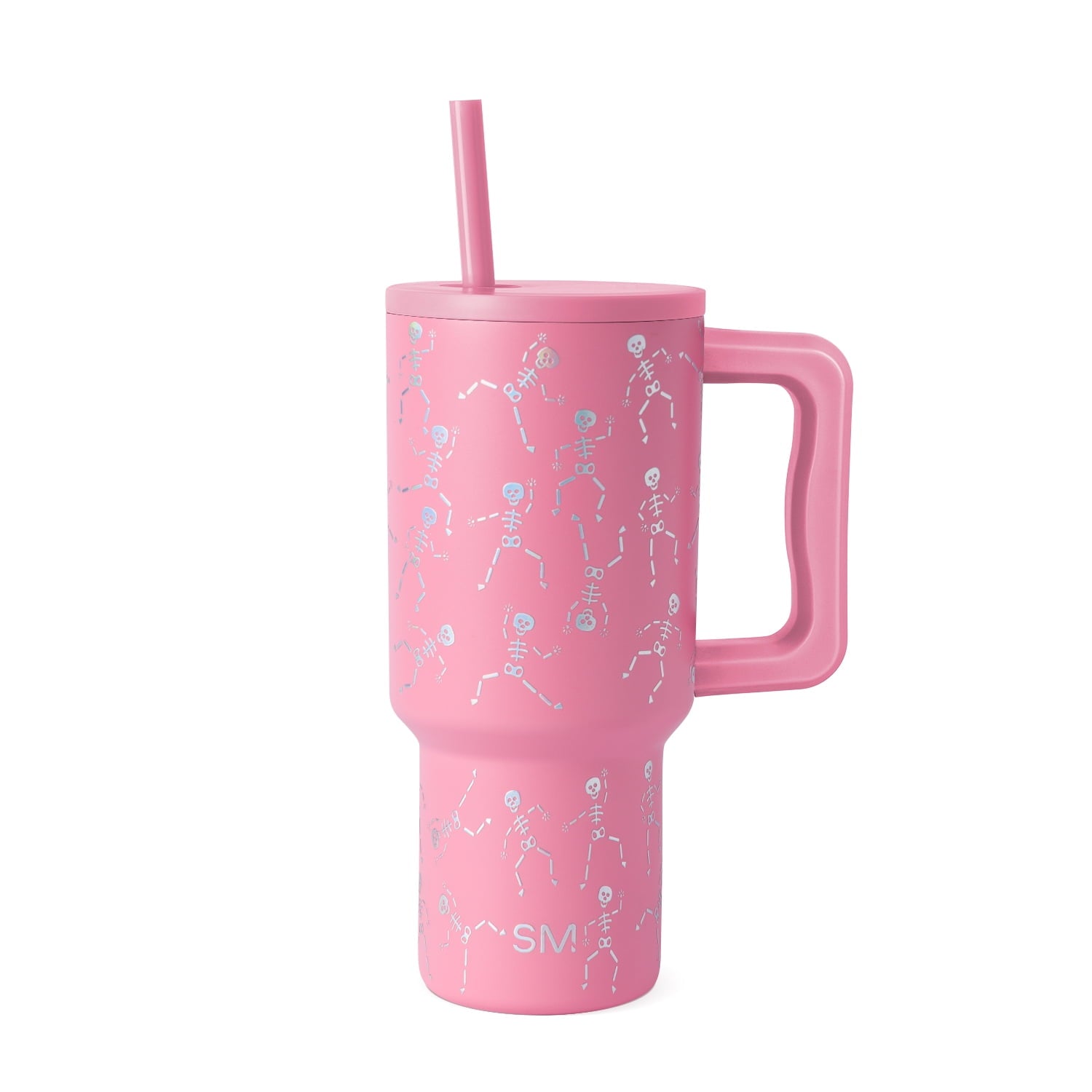 Simple Modern 30 fl oz Insulated Stainless Steel Trek Tumbler with Straw Lid | Seaglass Sage and Cream Checkmate 23VN