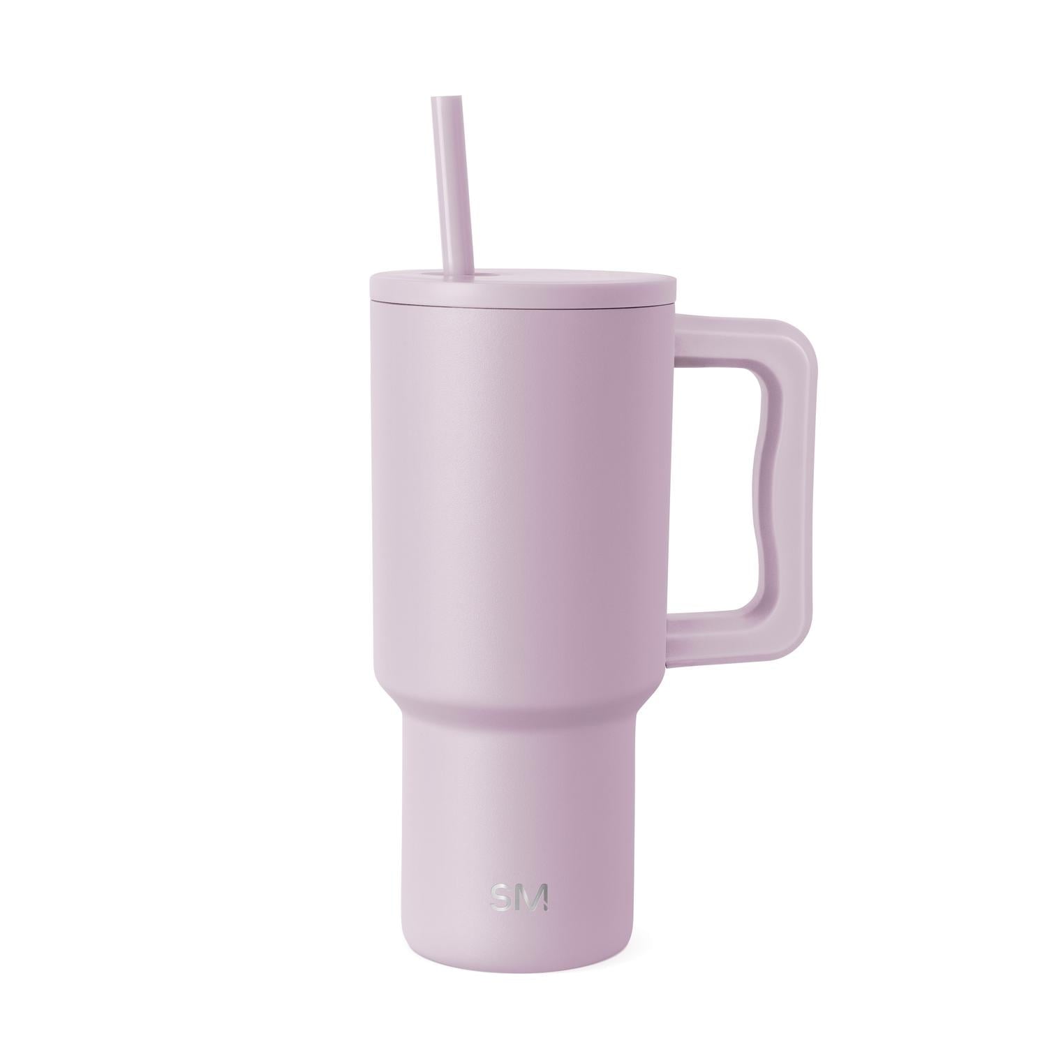 Simple Modern 30 fl oz Insulated Stainless Steel Trek Tumbler with Straw Lid | Seaglass Sage and Cream Checkmate 23VN
