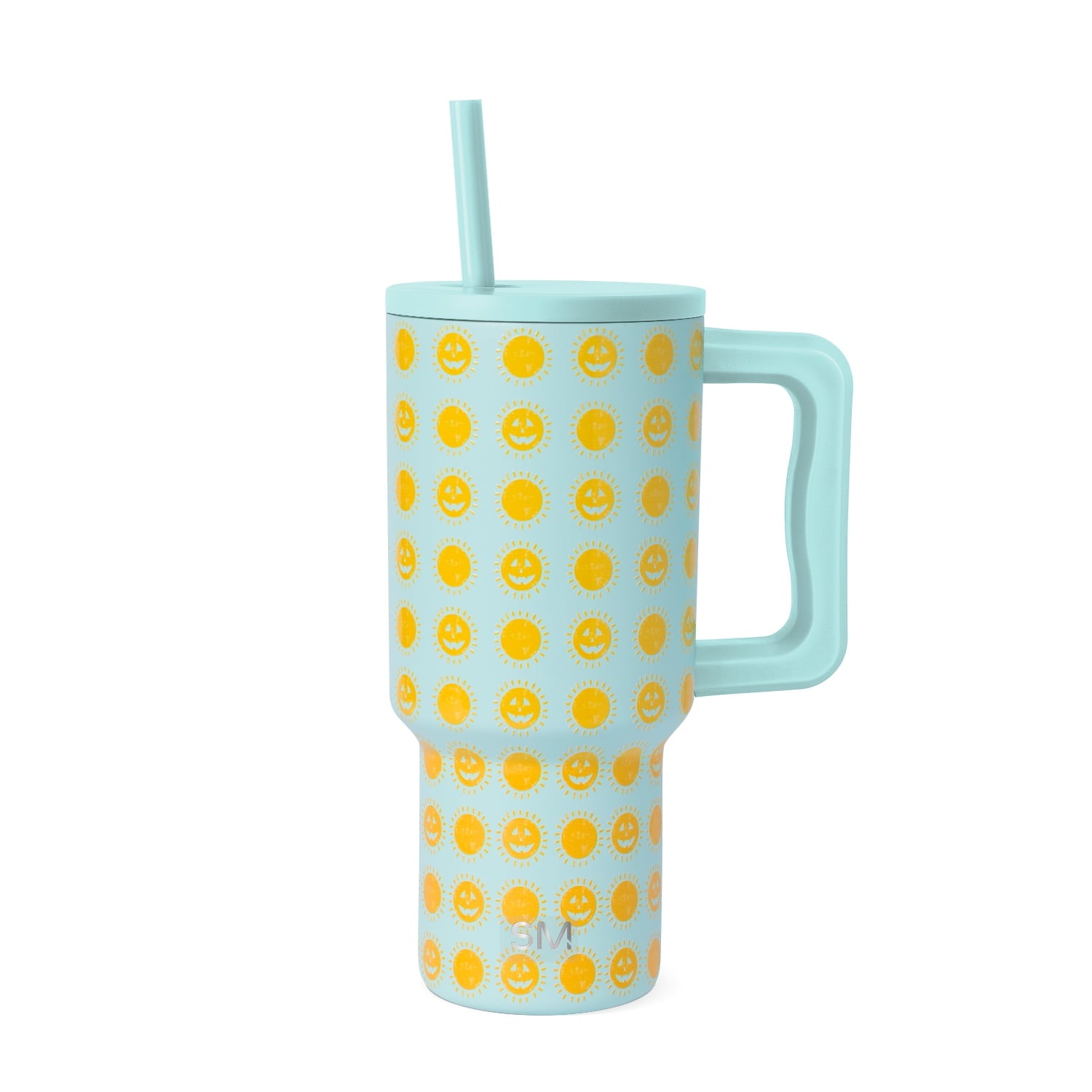 Simple Modern 30 fl oz Insulated Stainless Steel Trek Tumbler with Straw Lid | Seaglass Sage and Cream Checkmate 23VN
