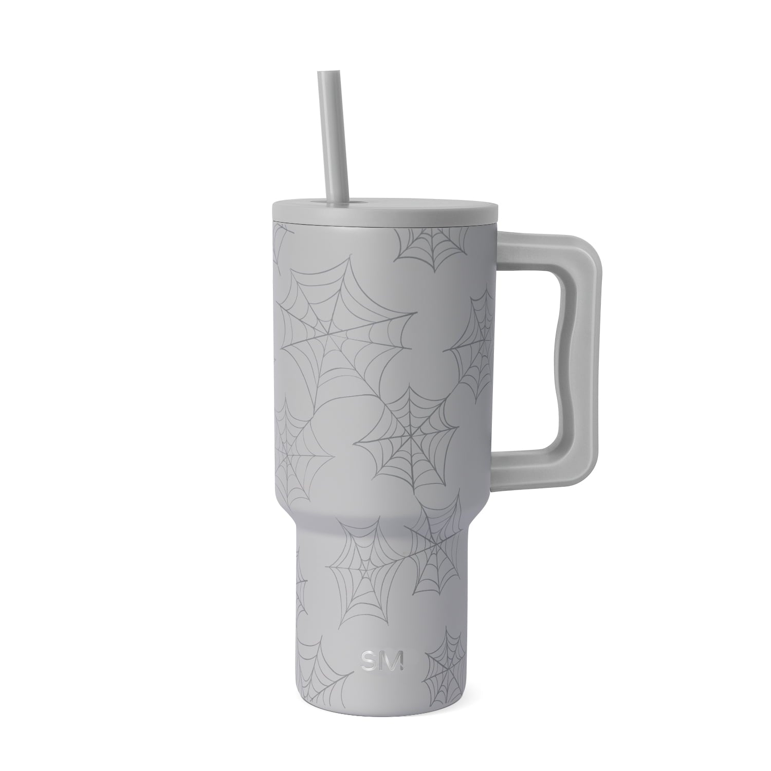 Simple Modern 30 fl oz Insulated Stainless Steel Trek Tumbler with Straw Lid | Seaglass Sage and Cream Checkmate 23VN