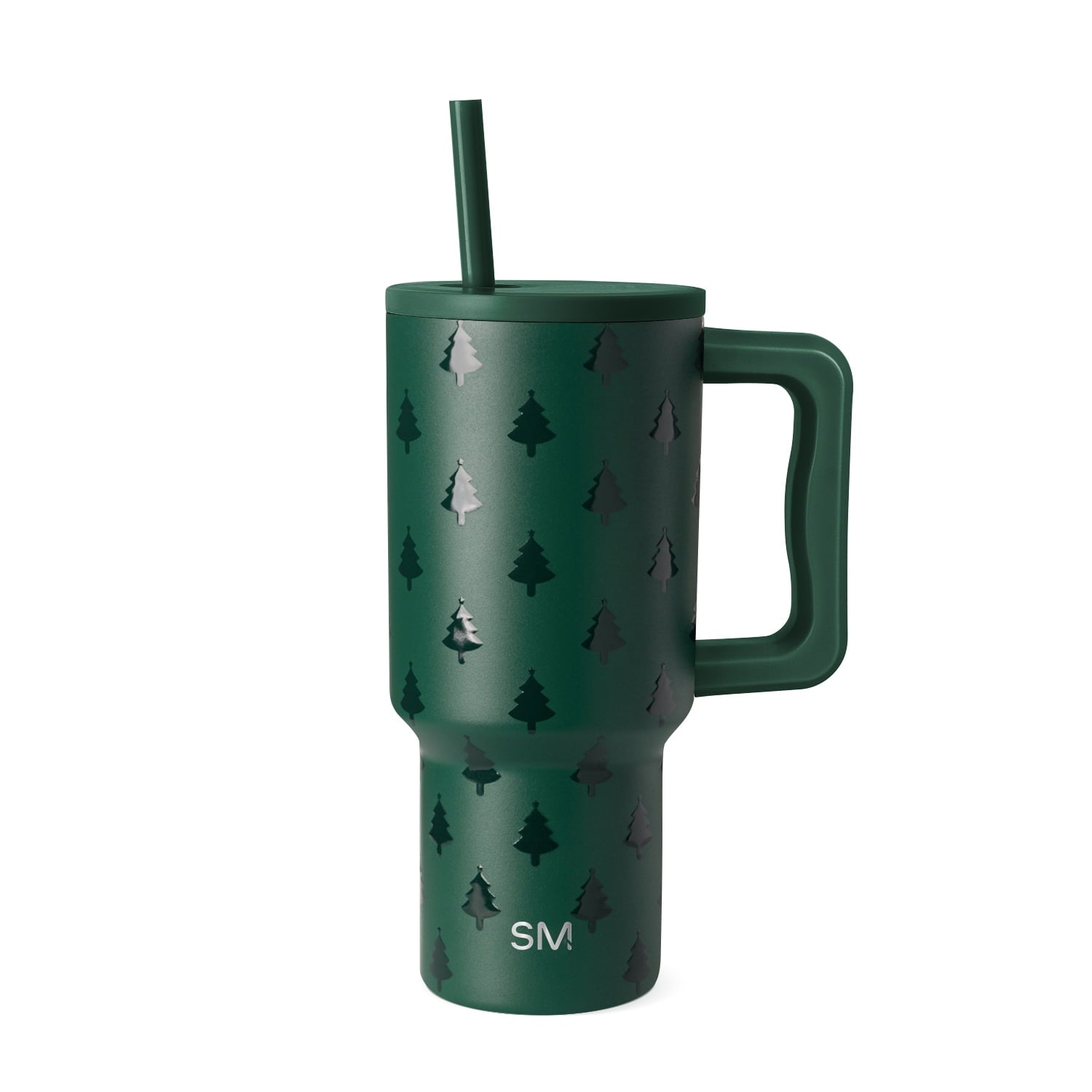 Simple Modern 30 fl oz Insulated Stainless Steel Trek Tumbler with Straw Lid | Seaglass Sage and Cream Checkmate 23VN