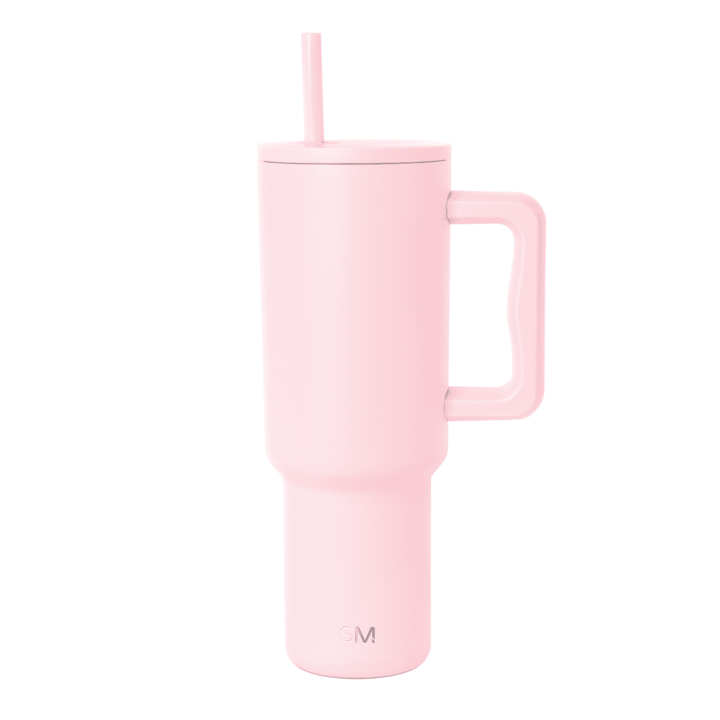 Simple Modern 40 fl oz Insulated Stainless Steel Trek Tumbler with Straw Lid | Blush UFCH