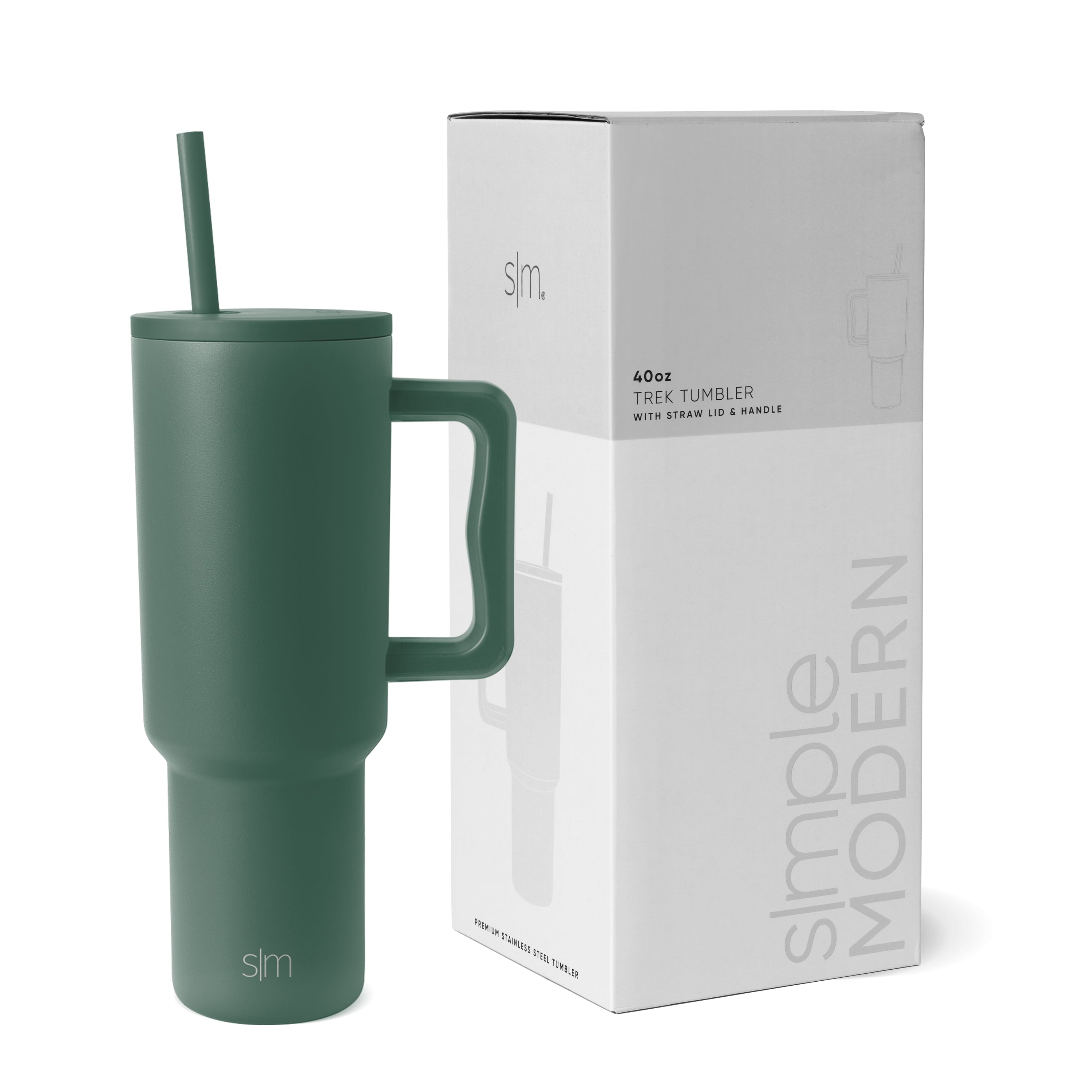 Simple Modern 40 fl oz Insulated Stainless Steel Trek Tumbler with Straw Lid | 80s Mix 03X4