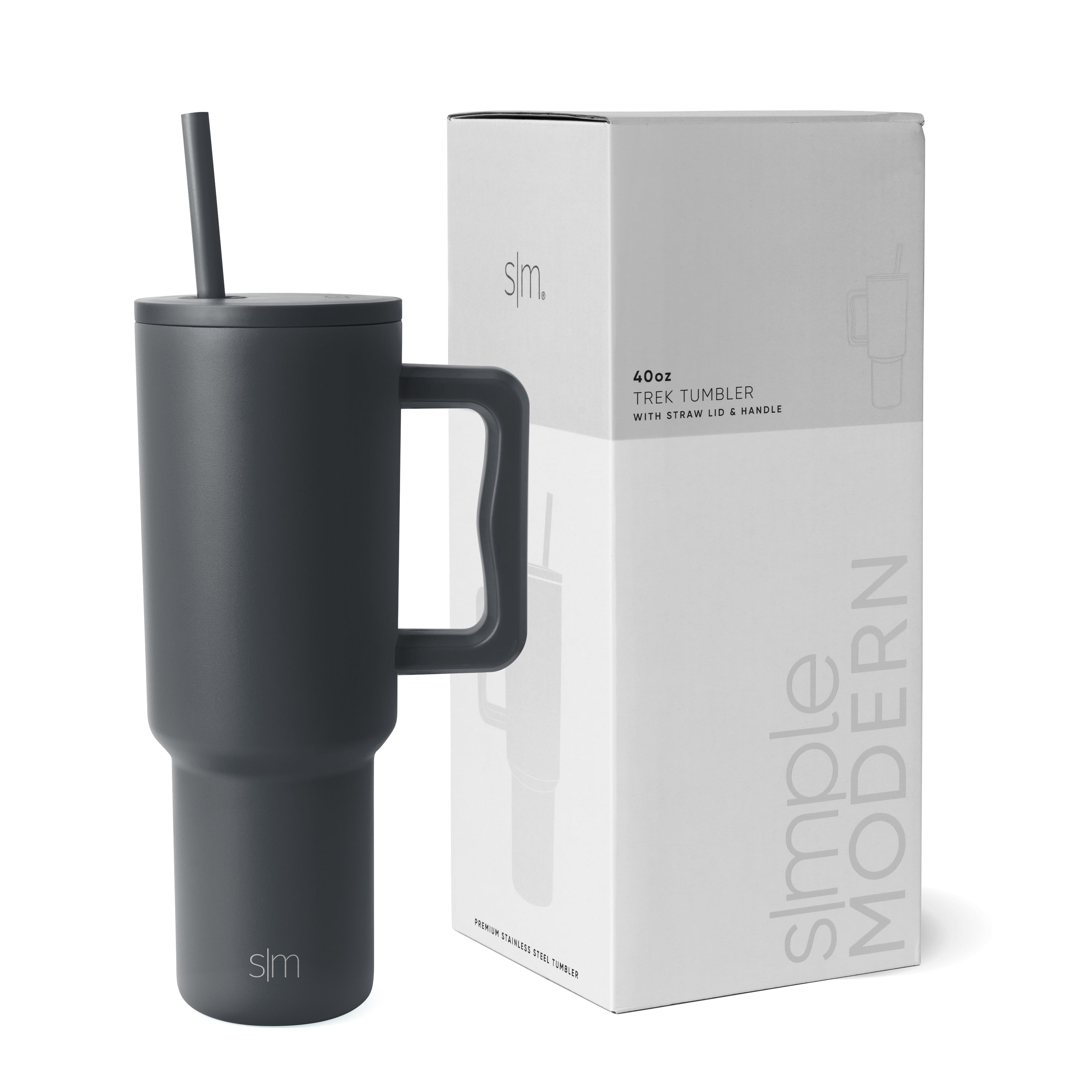 Simple Modern 40 fl oz Insulated Stainless Steel Trek Tumbler with Straw Lid | 80s Mix 03X4