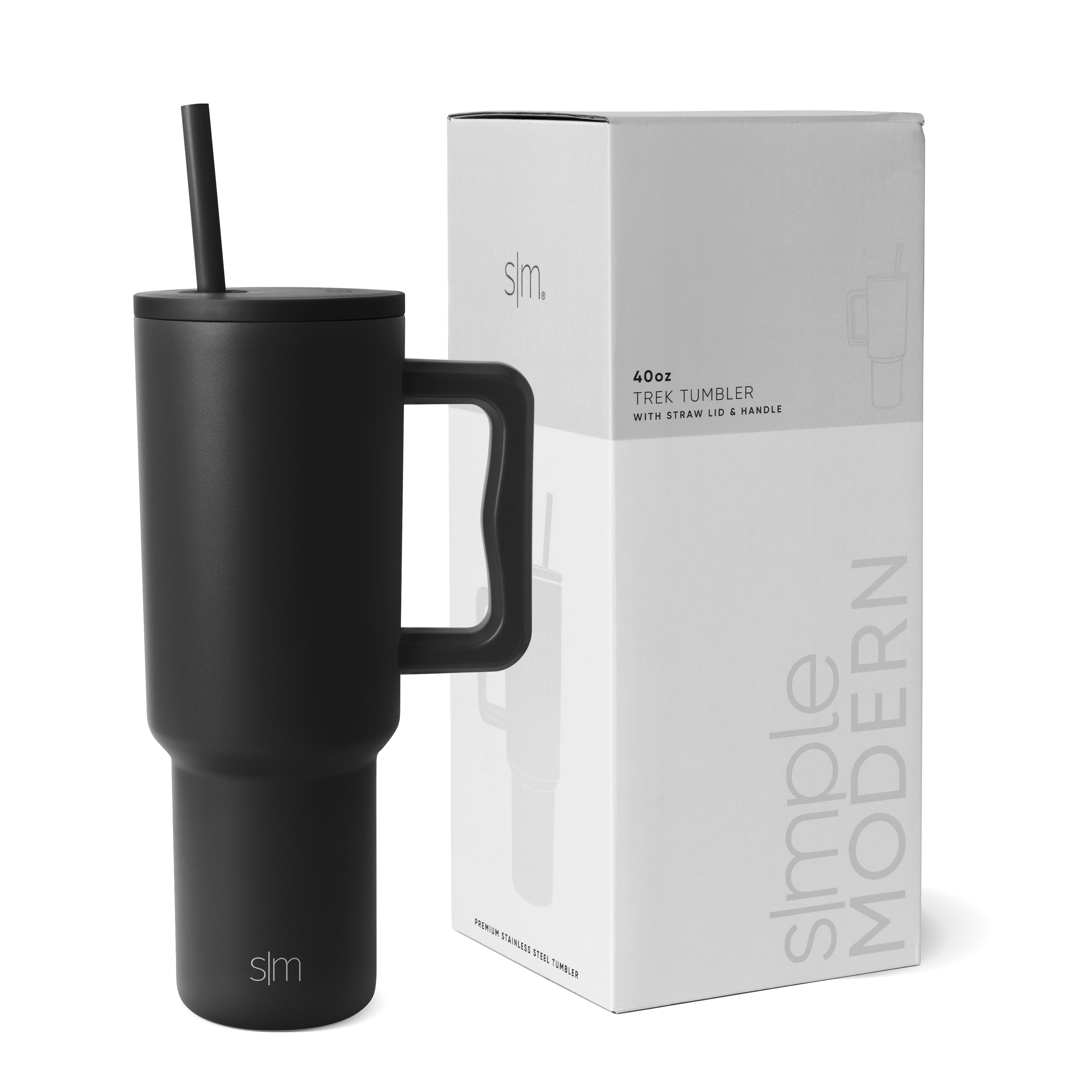 Simple Modern 40 fl oz Insulated Stainless Steel Trek Tumbler with Straw Lid | 80s Mix 03X4