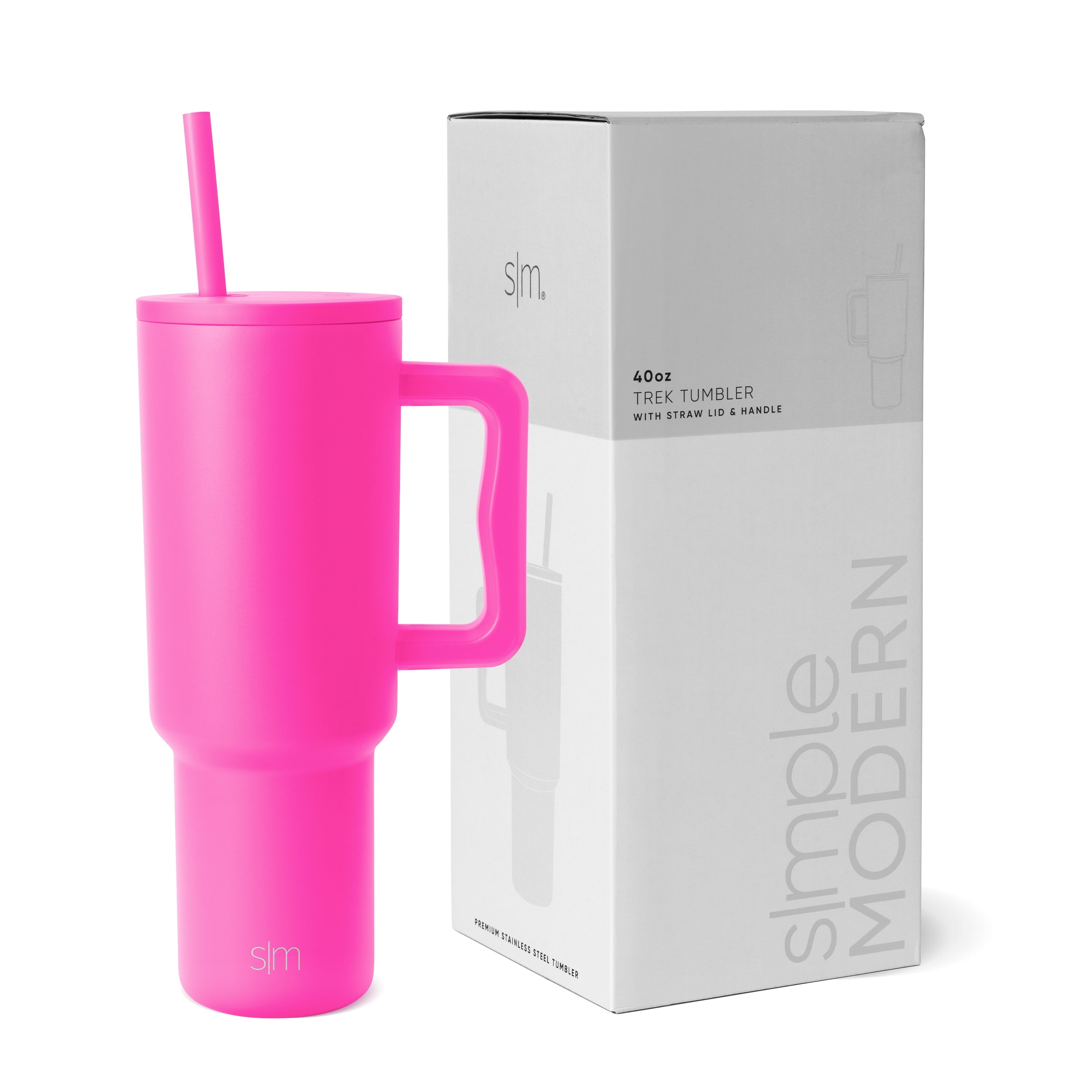Simple Modern 40 fl oz Insulated Stainless Steel Trek Tumbler with Straw Lid | 80s Mix 03X4