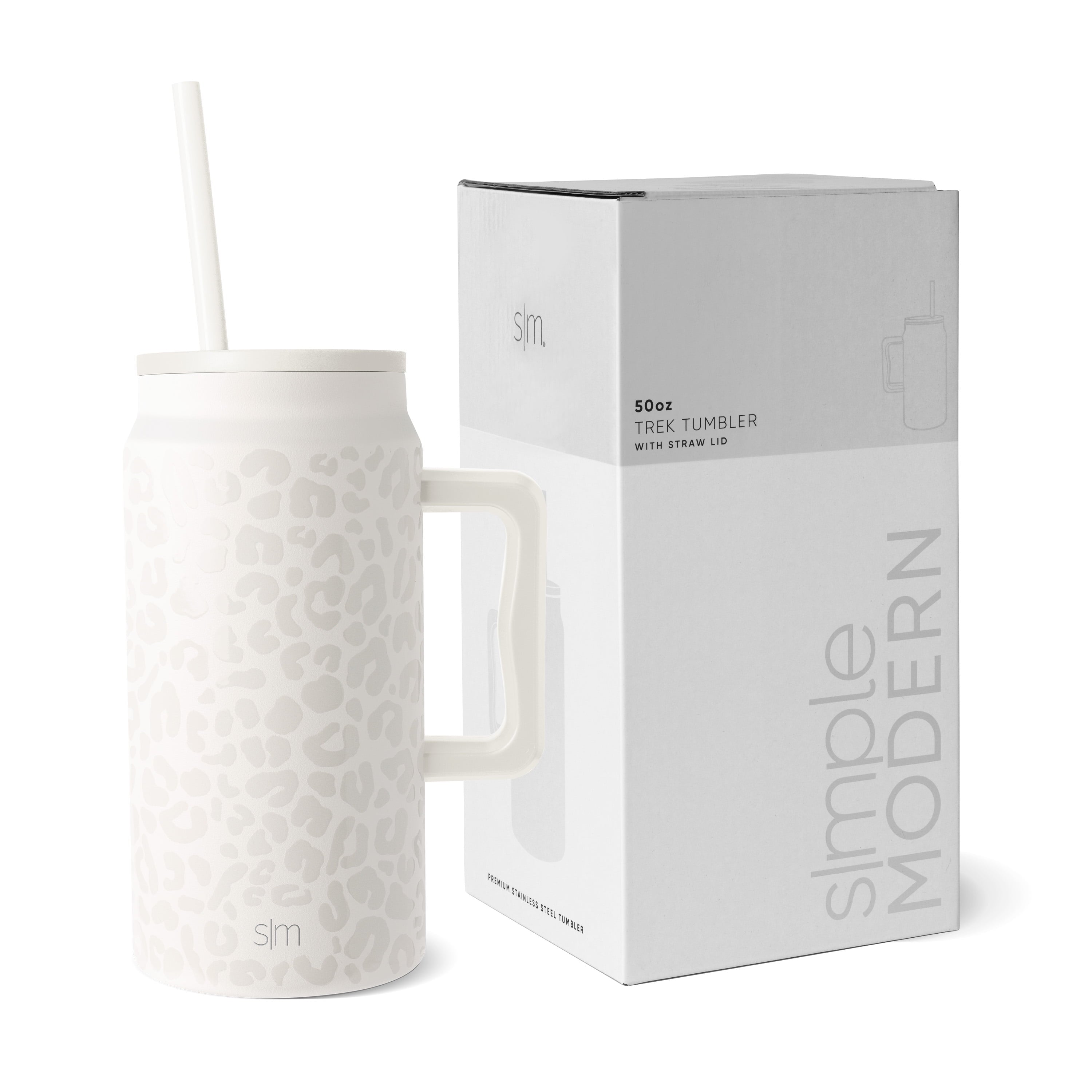 Simple Modern 50 fl oz Insulated Stainless Steel Trek Tumbler with Straw Lid | Midnight Black VF67