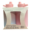 Simple Modern 64-oz Tritan Plastic Summit With Simple Flip Straw Lid 2 Pack (Sweet Taffy and Blush) 8XLO